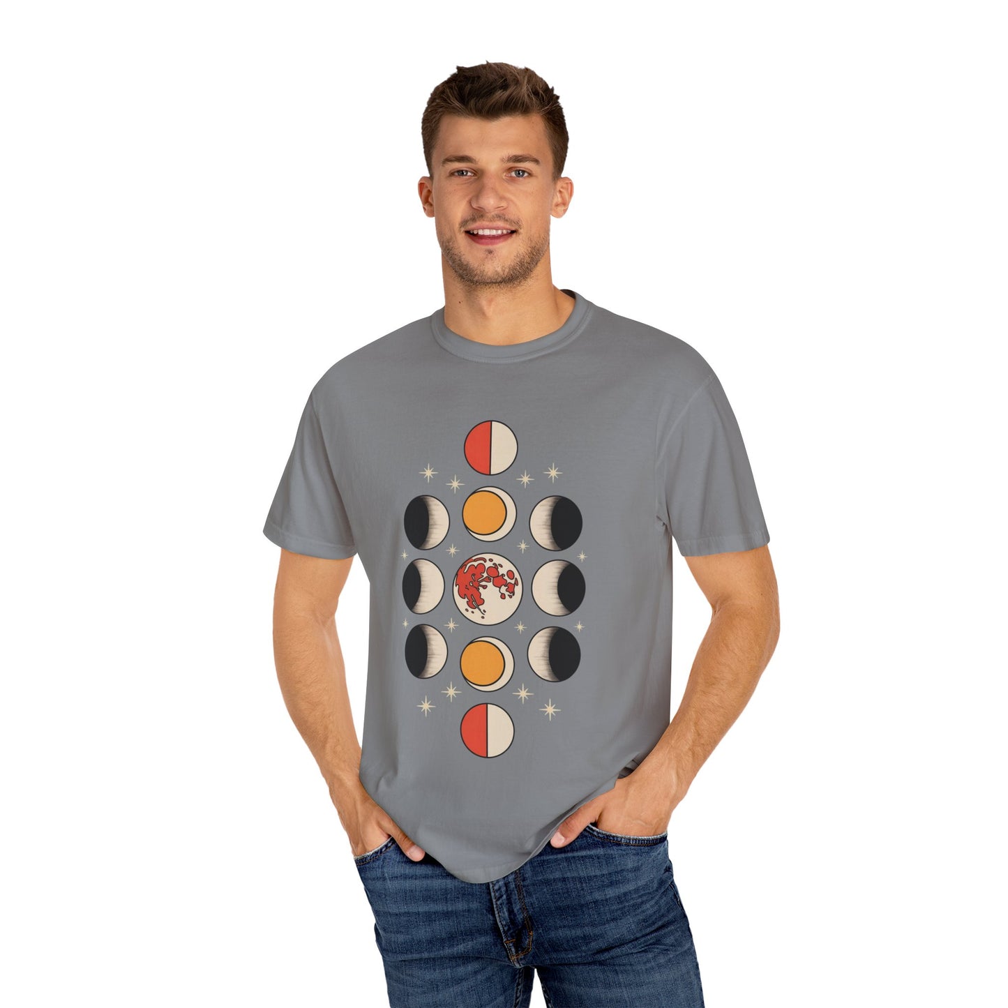 Lunar Phases Tee – Vintage Moon Cycle Graphic Shirt