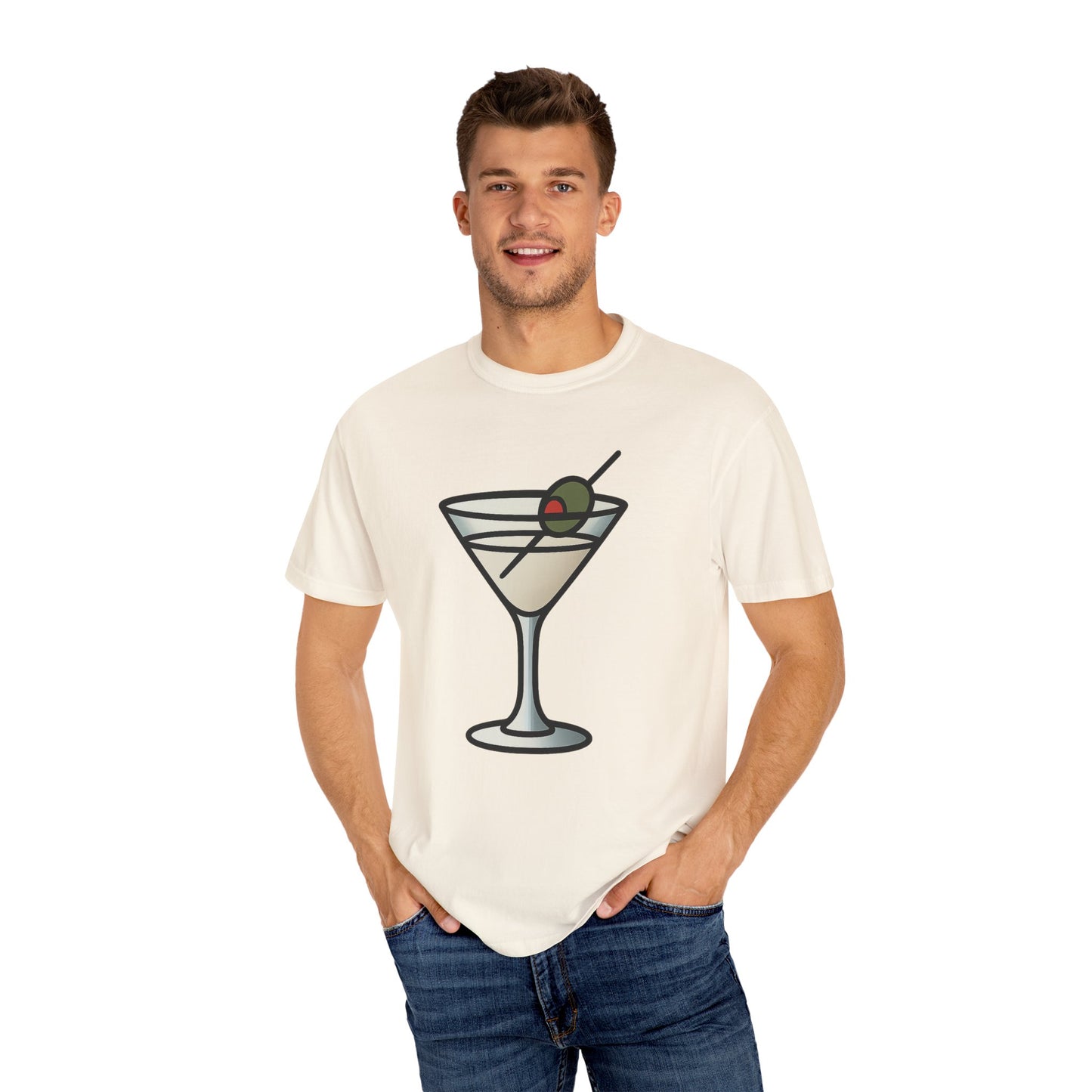 Classic Martini Glass Tee – Comfort Colors Unisex Garment-Dyed T-Shirt