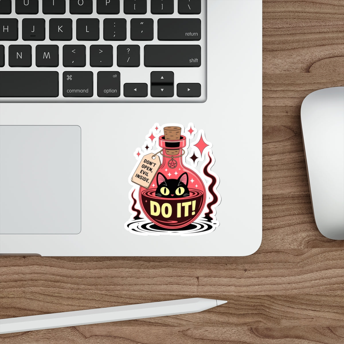Evil Cat Potion Sticker – Die-Cut Vinyl Sticker