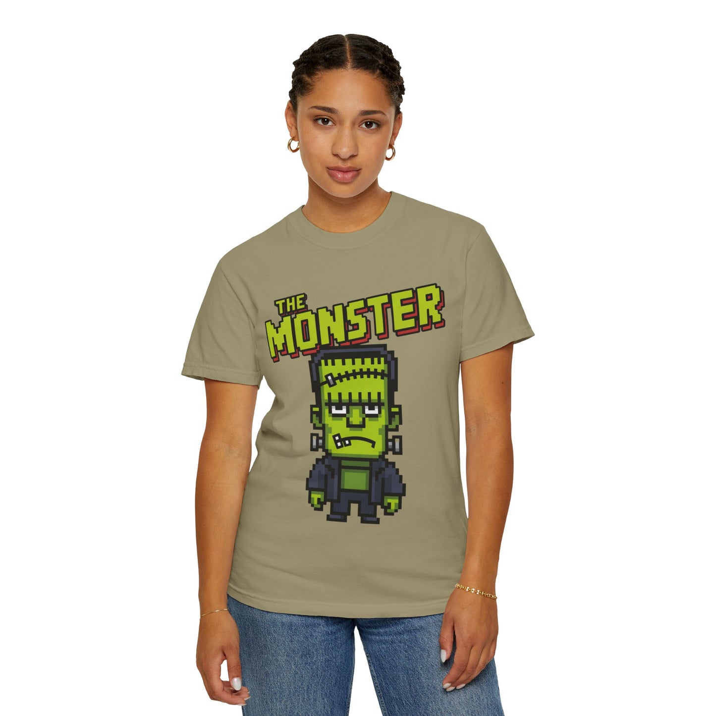 The Monster Pixel Art Tee – Retro Frankenstein Gaming Shirt