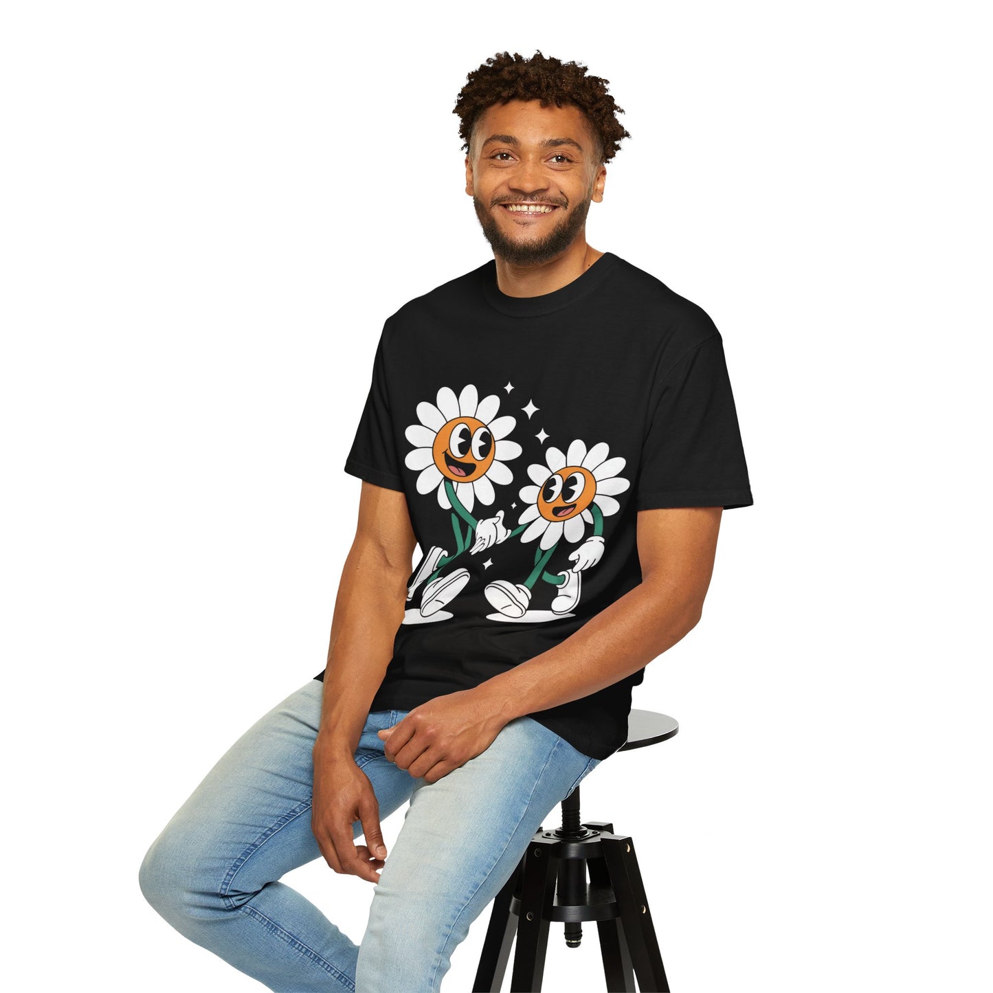 Flower Friends Tee – Retro Cartoon Daisy T-Shirt
