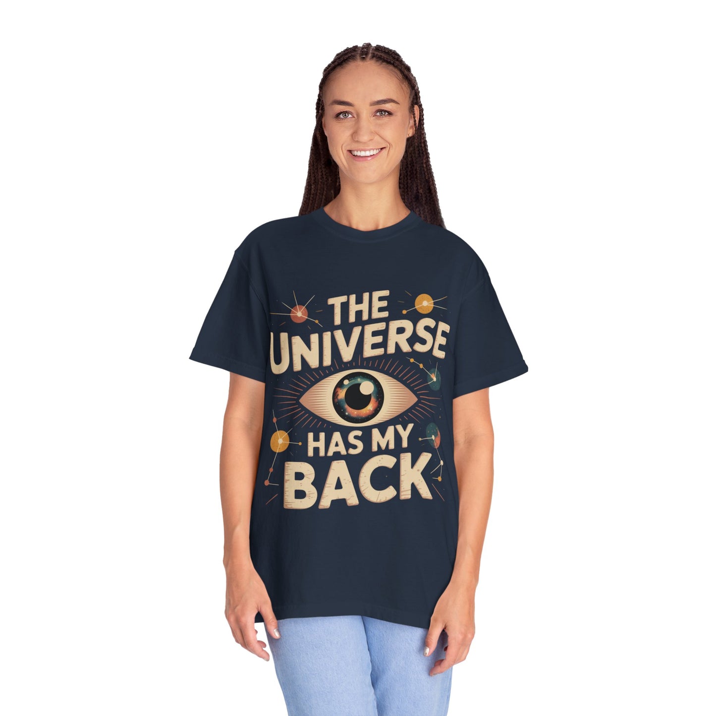 The Universe Has My Back Tee – Cosmic Eye Spiritual Comfort Colors T-Shirt