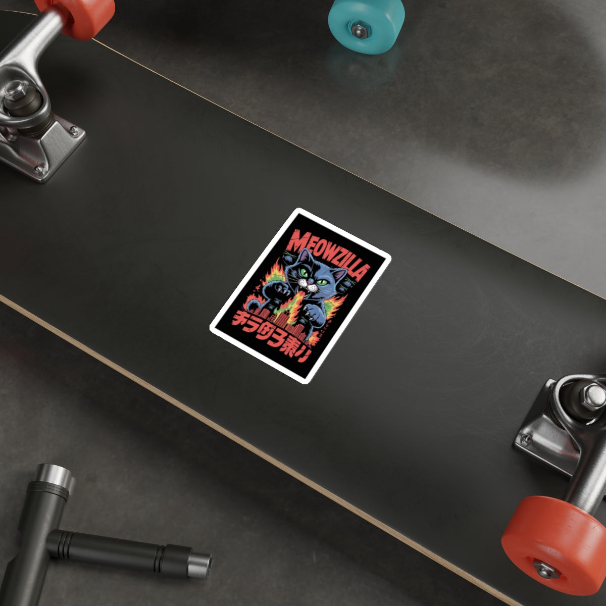 Meowzilla Sticker – Die-Cut Vinyl Sticker