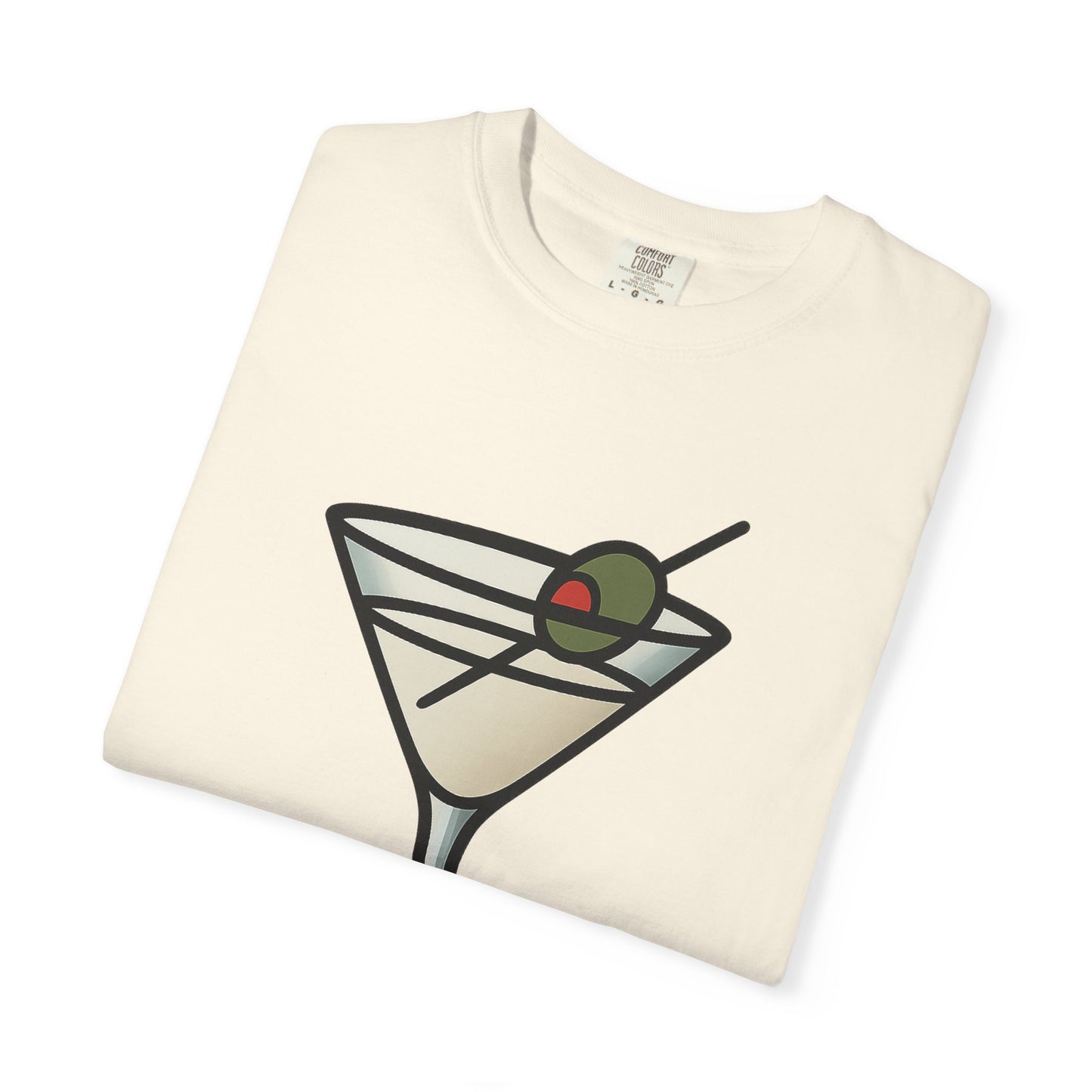 Classic Martini Glass Tee – Comfort Colors Unisex Garment-Dyed T-Shirt