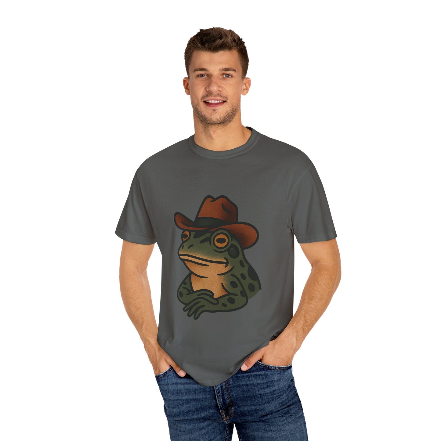 Cowboy Frog Tattoo Tee – Comfort Colors Unisex Garment-Dyed T-Shirt