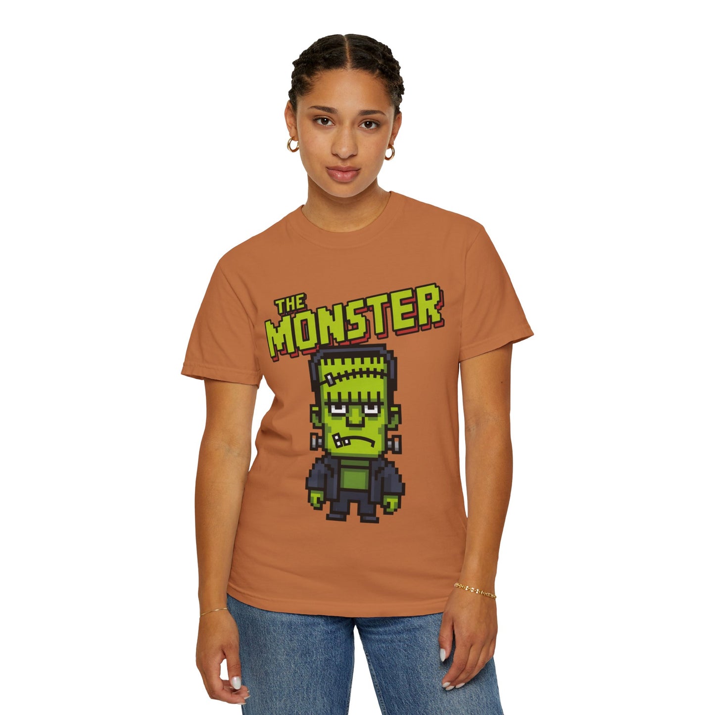 The Monster Pixel Art Tee – Retro Frankenstein Gaming Shirt