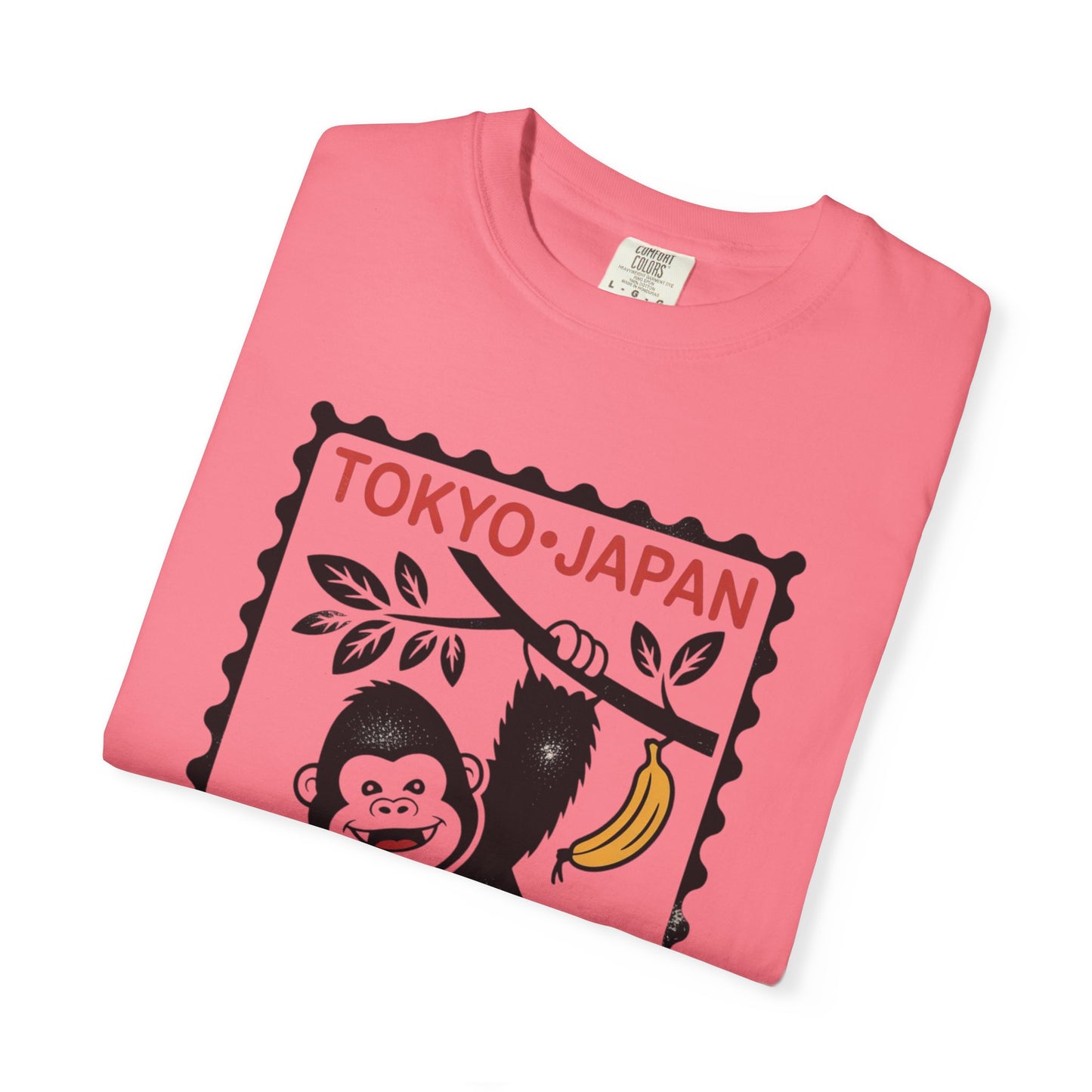 Tokyo Banana Gorilla Tee – Japanese Stamp-Inspired Comfort Colors T-Shirt