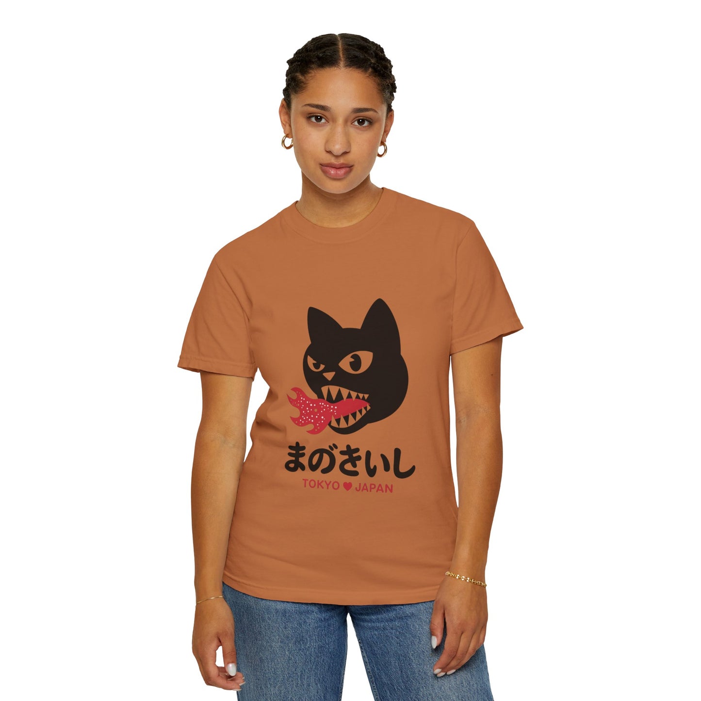 Tokyo Fire Cat Tee – Japanese Graphic Retro-Inspired Shirt