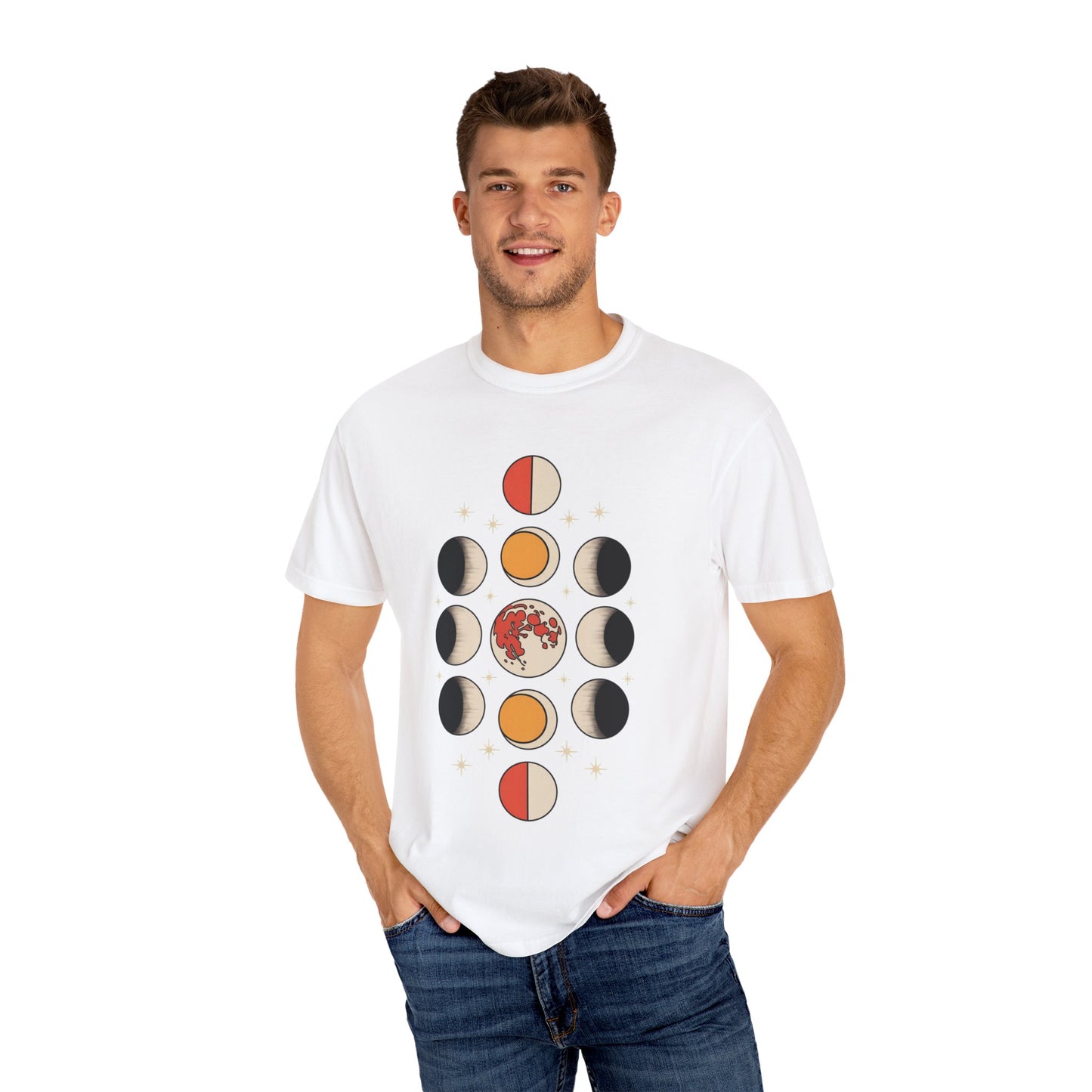 Lunar Phases Tee – Vintage Moon Cycle Graphic Shirt