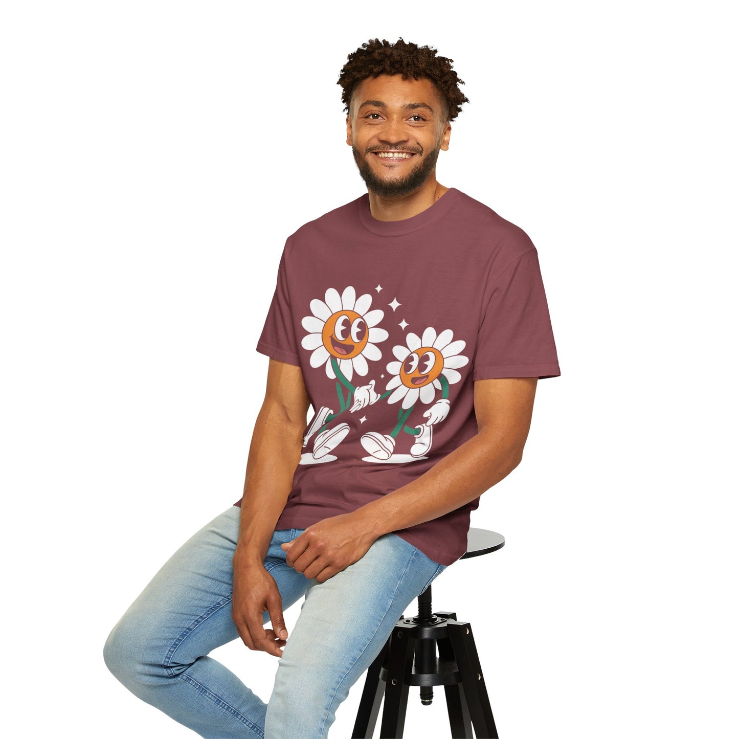 Flower Friends Tee – Retro Cartoon Daisy T-Shirt