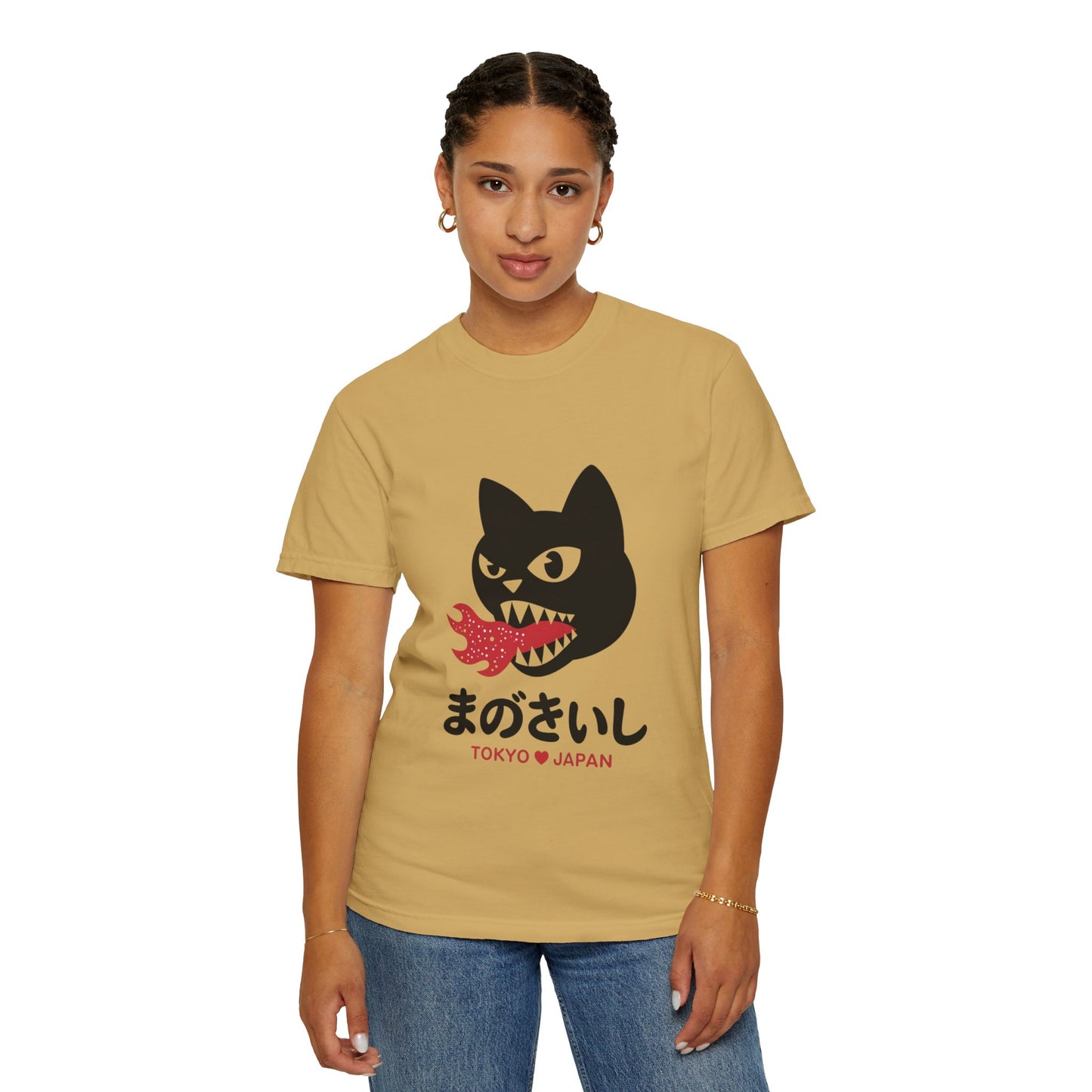 Tokyo Fire Cat Tee – Japanese Graphic Retro-Inspired Shirt