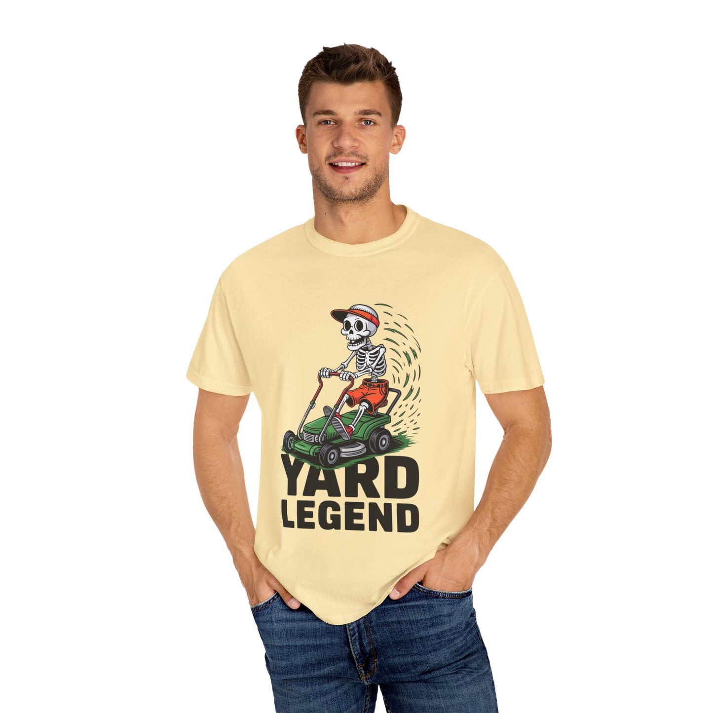Yard Legend Skeleton Tee – Funny Lawn Mowing Comfort Colors T-Shirt