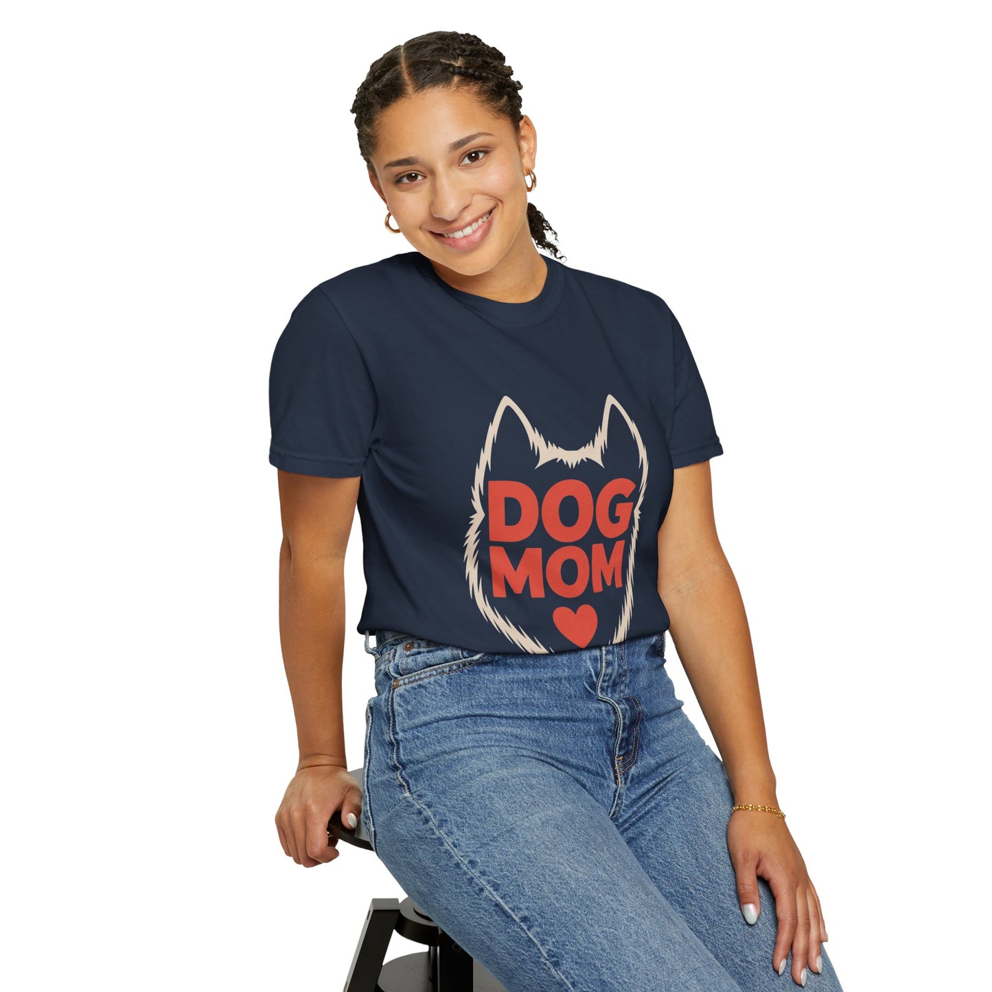 Dog Mom Heart Tee – Minimal Pet Parent Shirt