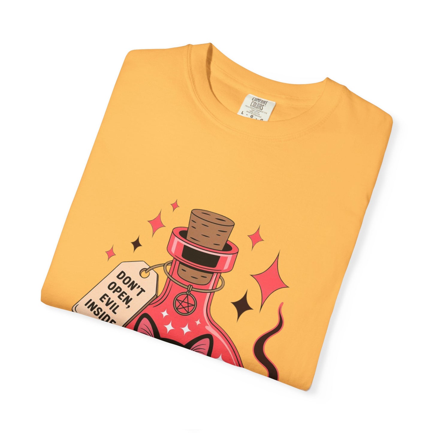 Evil Cat Potion Tee – Gothic Bottle Familiar Comfort Colors T-Shirt