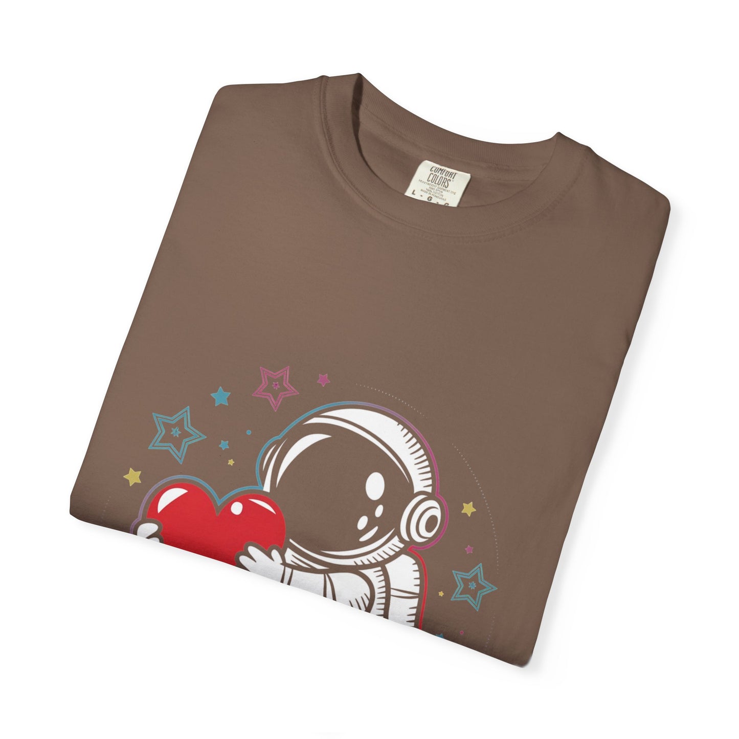 Space Love Astronaut Tee – Cute Heart and Stars Shirt