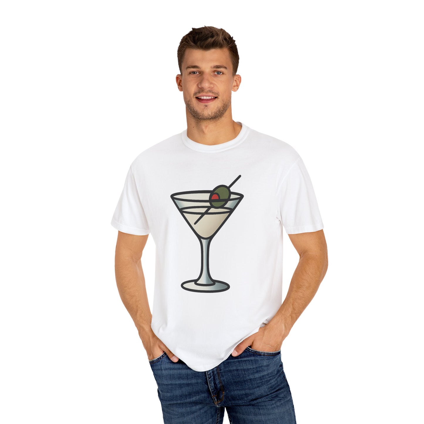 Classic Martini Glass Tee – Comfort Colors Unisex Garment-Dyed T-Shirt