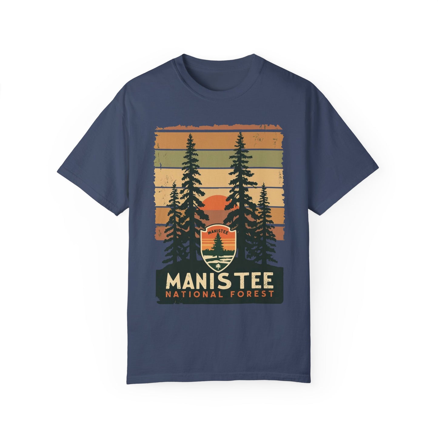 Manistee National Forest Unisex T-Shirt β Michigan Outdoors Shirt with Tree Design, Nature & Hiking Tee