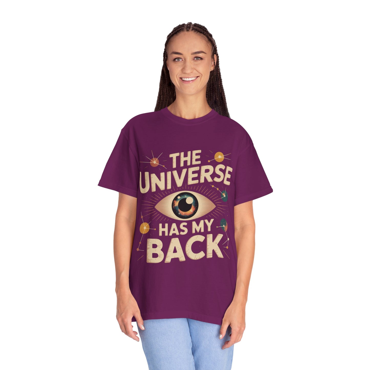 The Universe Has My Back Tee – Cosmic Eye Spiritual Comfort Colors T-Shirt