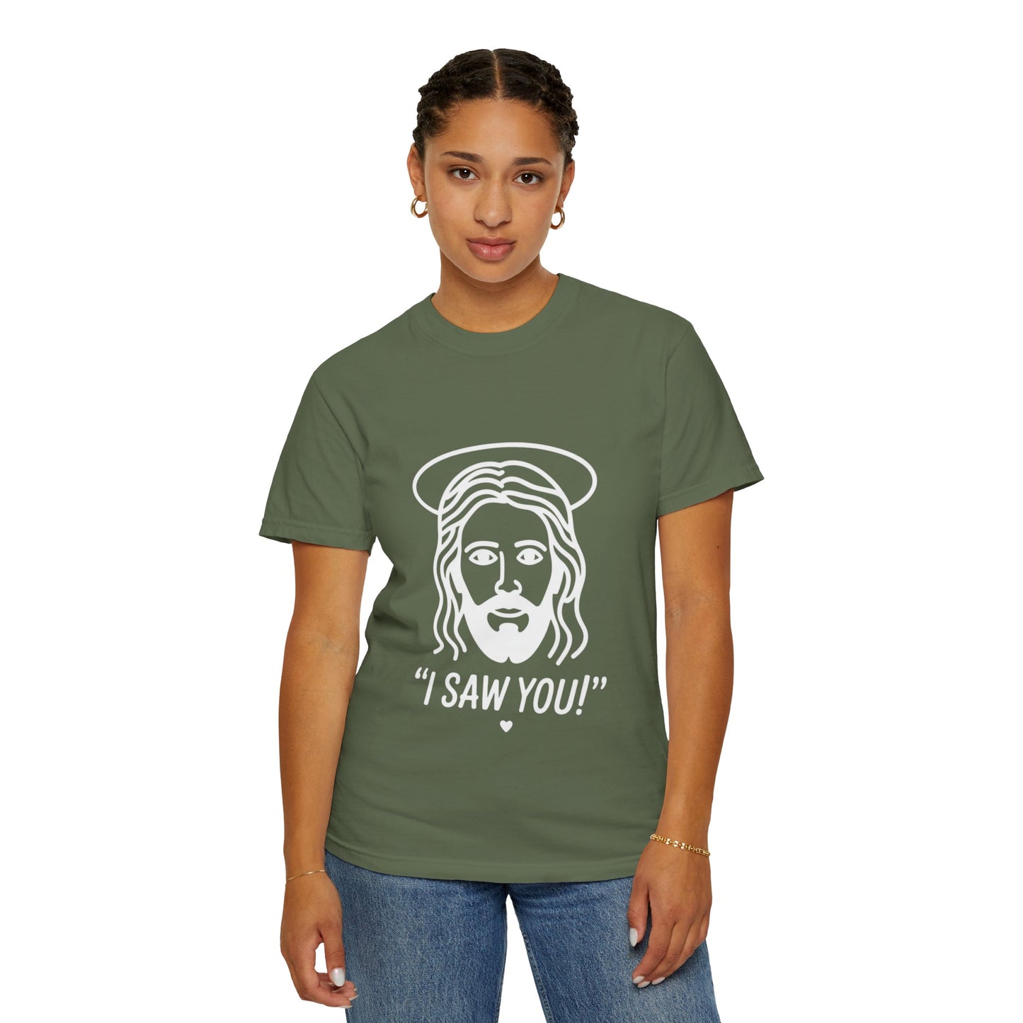 I Saw You Jesus Tee – Funny Minimal Christian Graphic Shirt