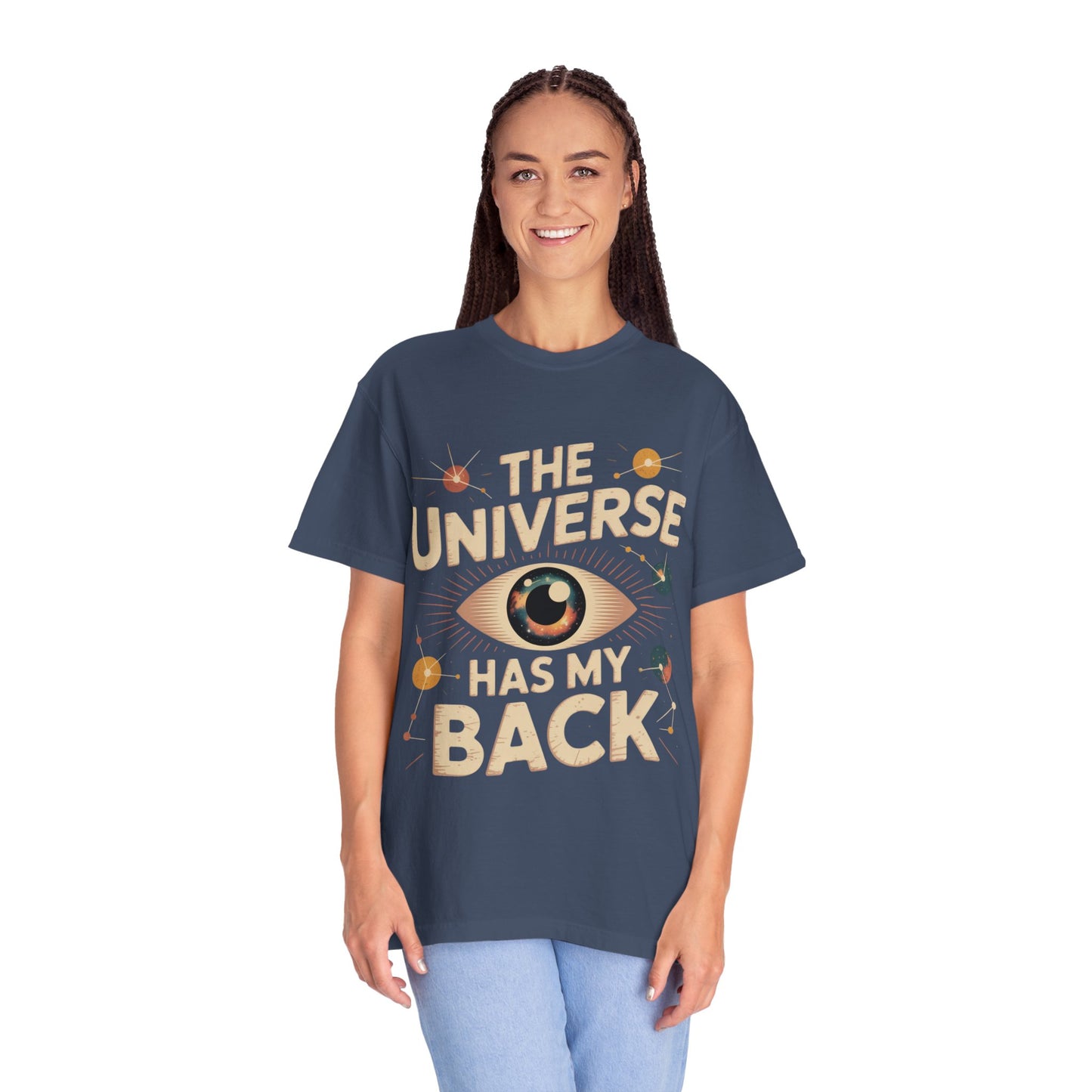 The Universe Has My Back Tee – Cosmic Eye Spiritual Comfort Colors T-Shirt