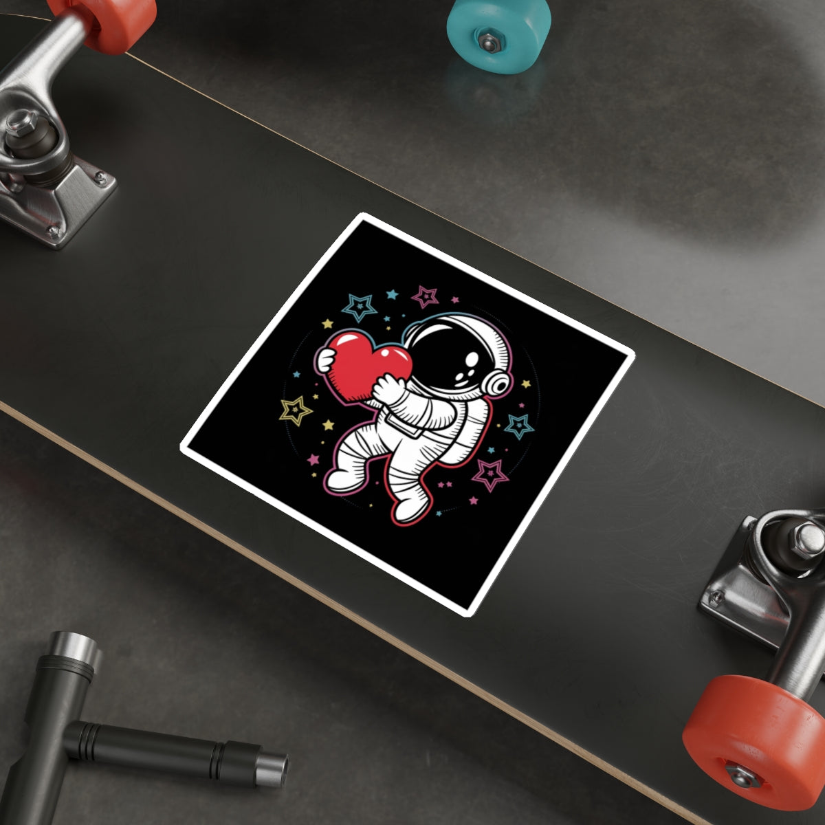 Space Love Astronaut Sticker – Die-Cut Vinyl Sticker