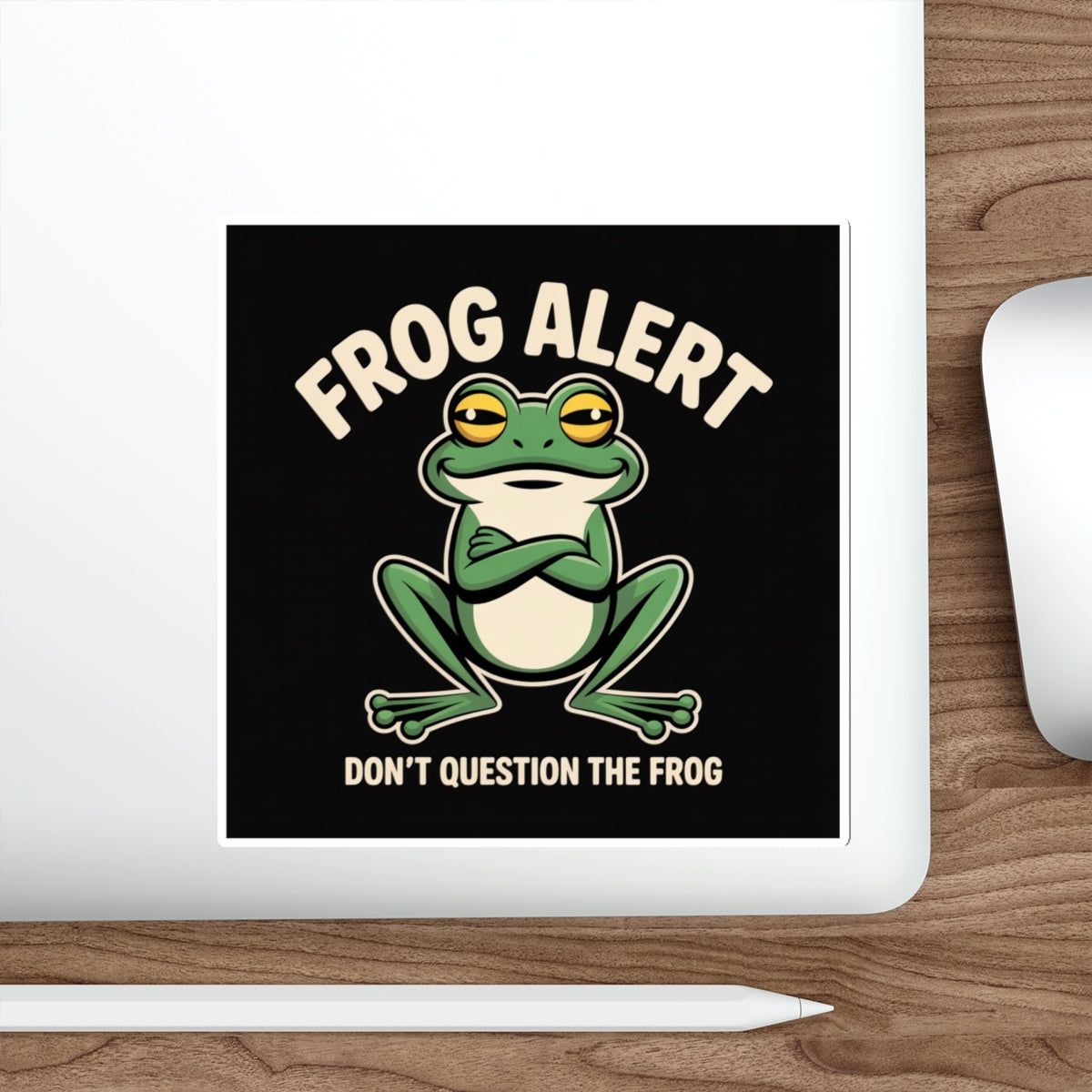 Frog Alert Sticker – Die-Cut Vinyl Sticker