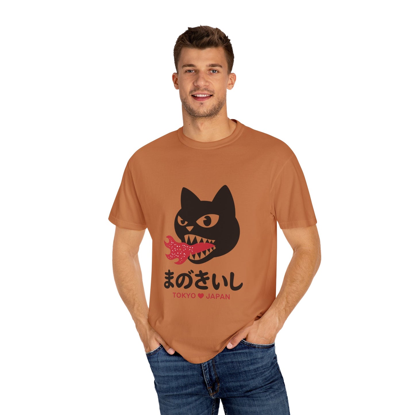 Tokyo Fire Cat Tee – Japanese Graphic Retro-Inspired Shirt
