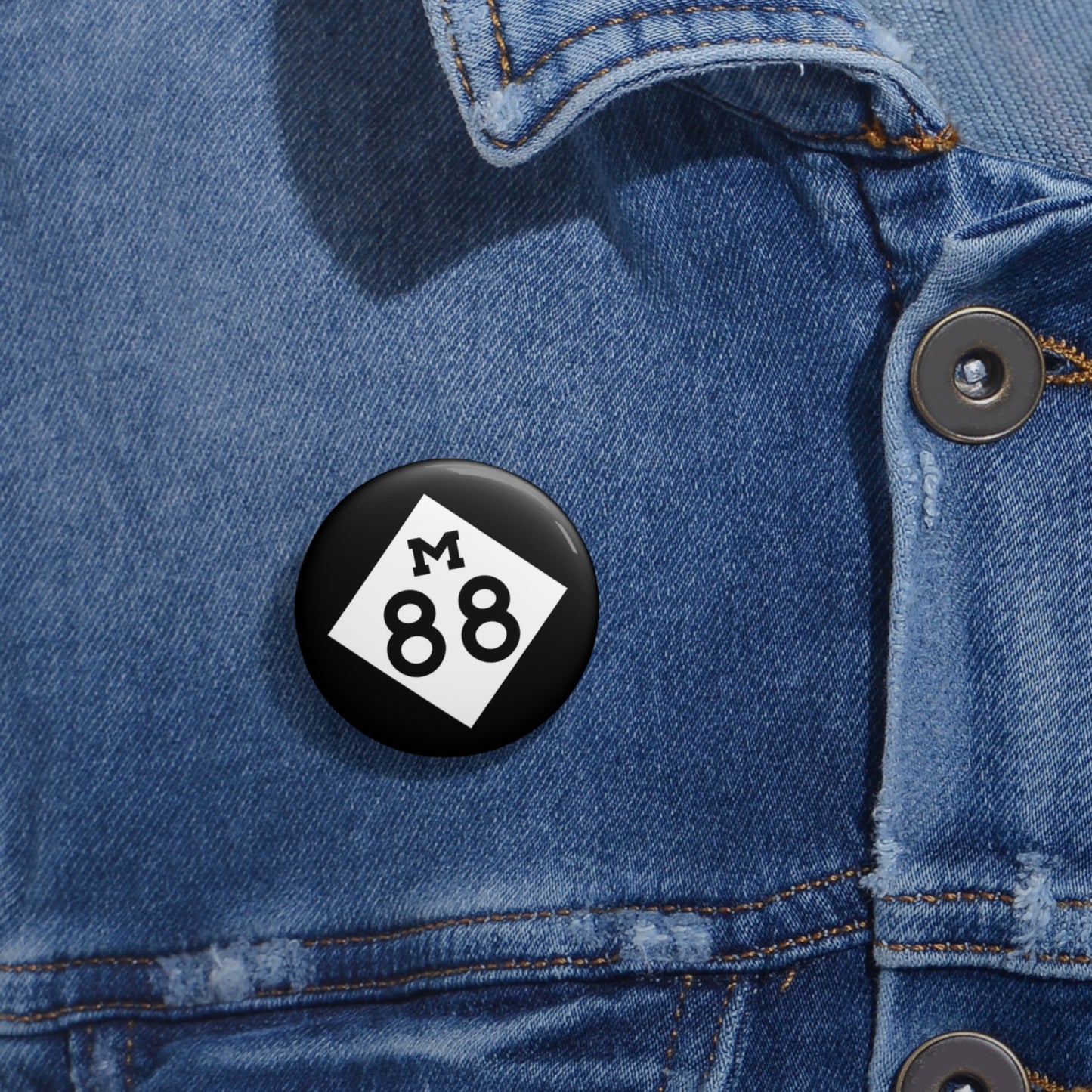 M88 Michigan Highway Pin Button