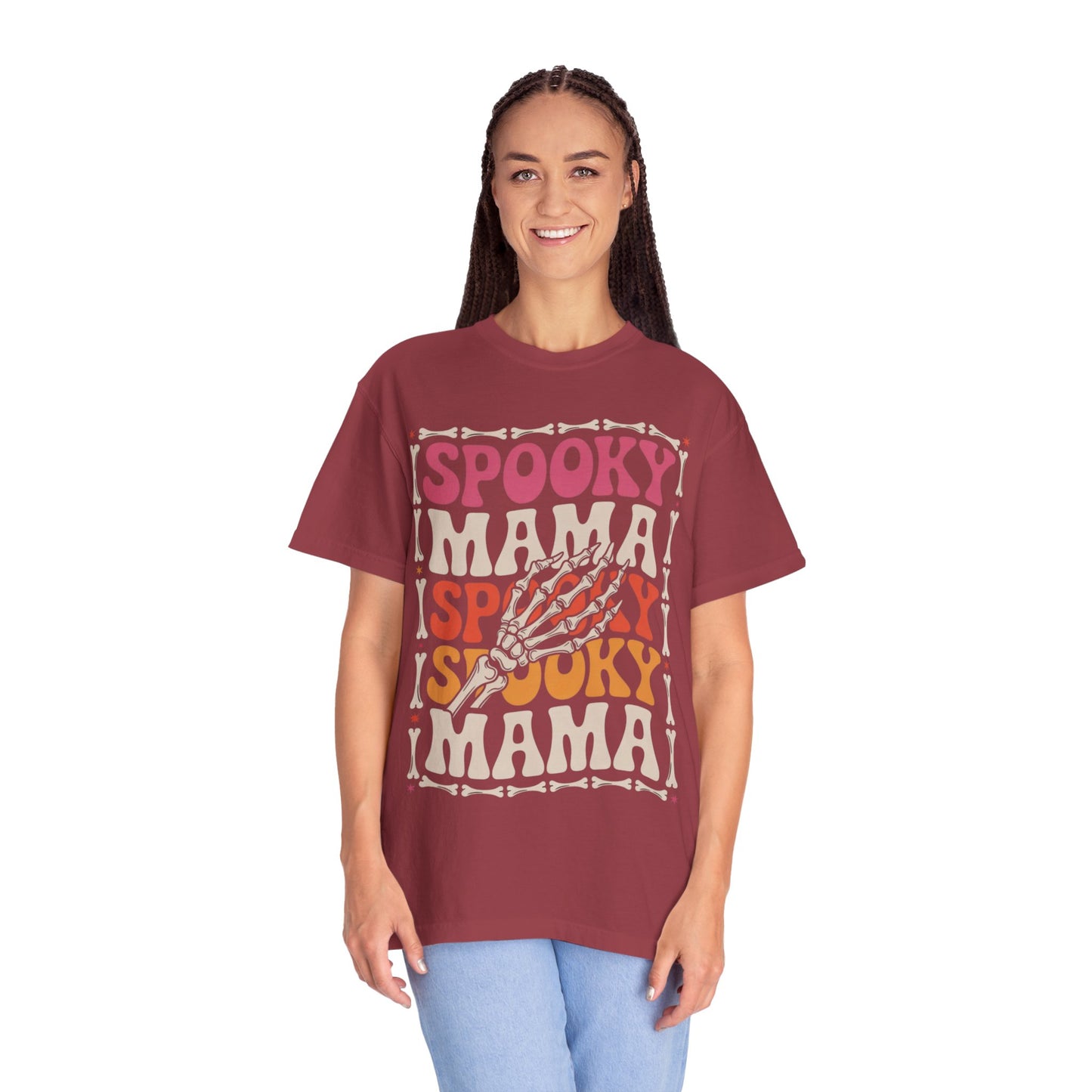 Spooky Mama Tee – Retro Halloween Skeleton Shirt