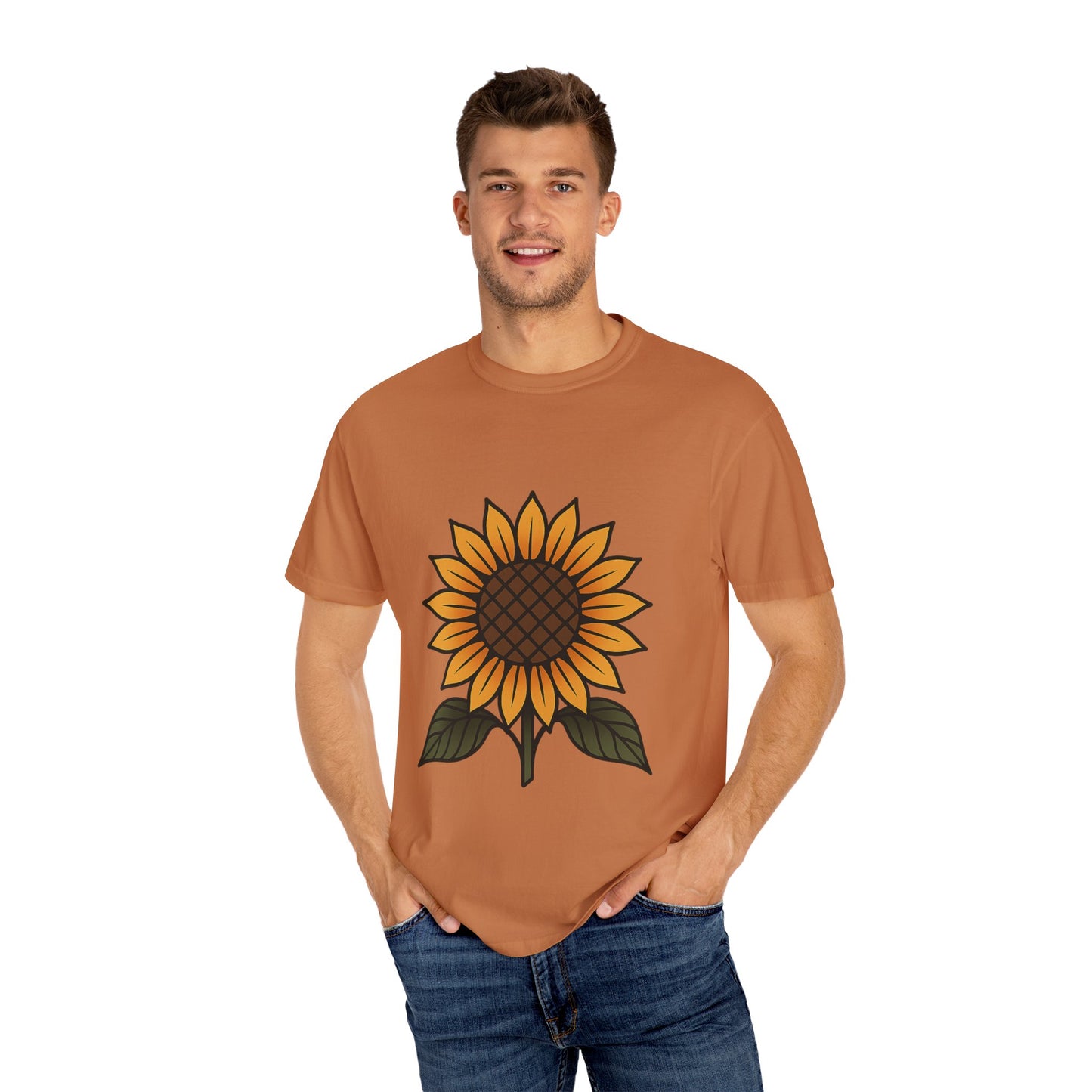 Sunflower Flash Tattoo Tee – Comfort Colors Unisex Garment-Dyed T-Shirt