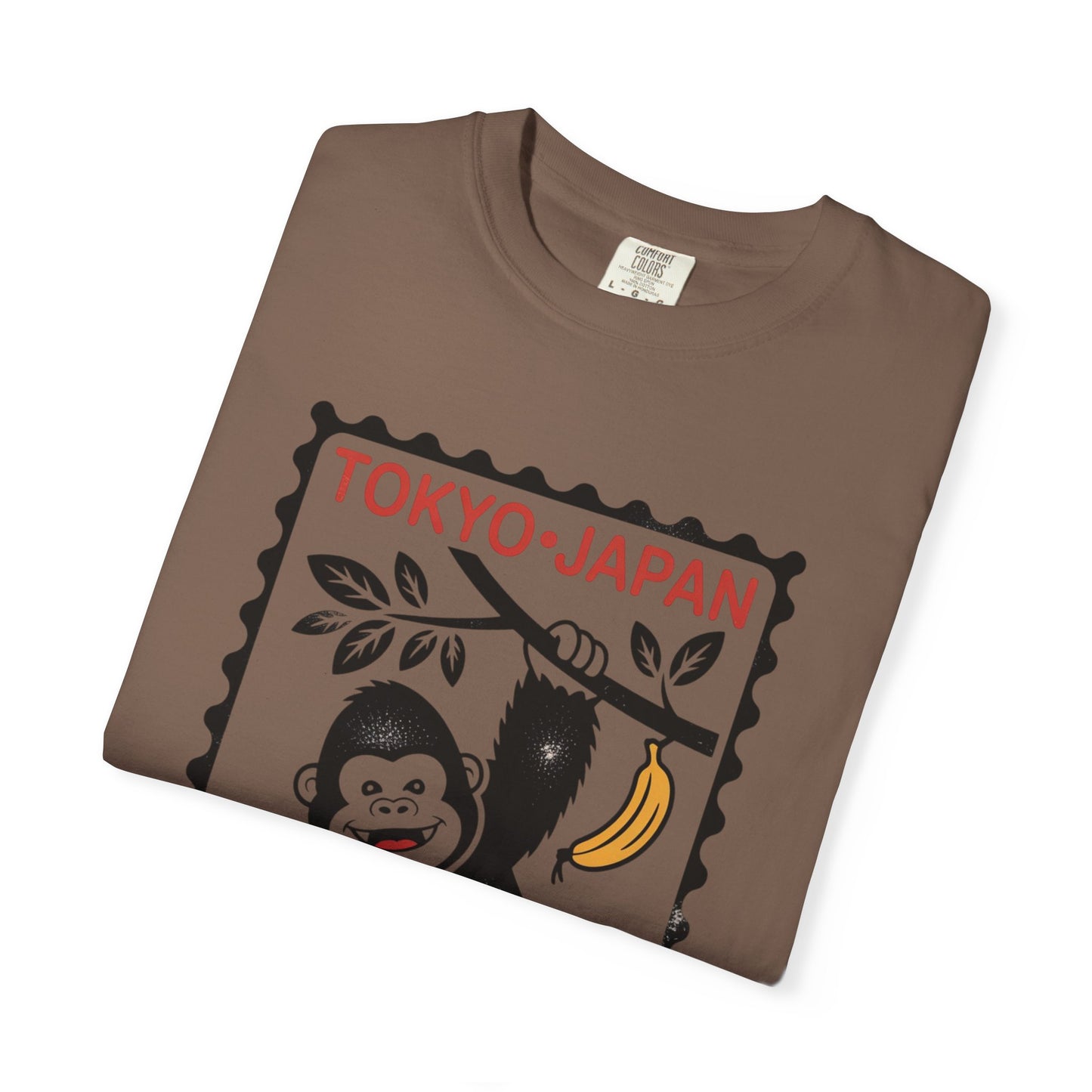 Tokyo Banana Gorilla Tee – Japanese Stamp-Inspired Comfort Colors T-Shirt