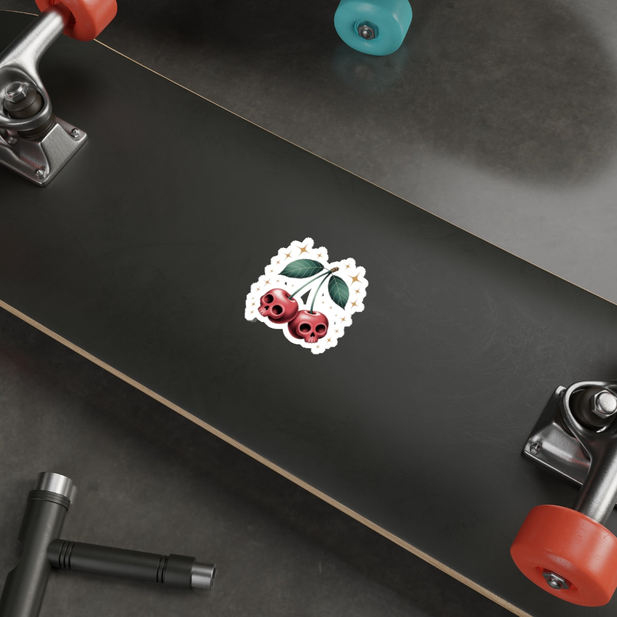 Cherry Skulls Sticker – Die-Cut Vinyl Sticker
