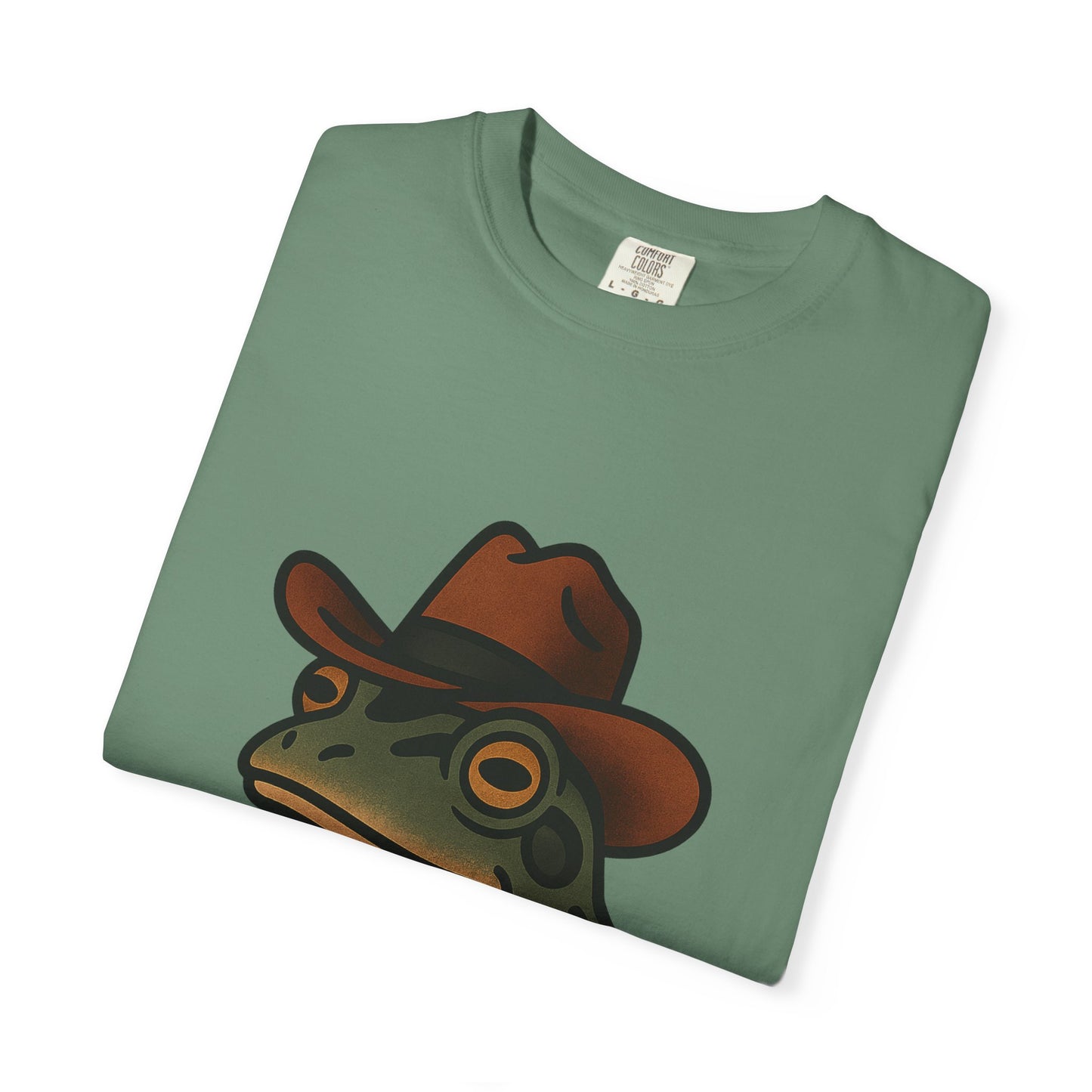 Cowboy Frog Tattoo Tee – Comfort Colors Unisex Garment-Dyed T-Shirt