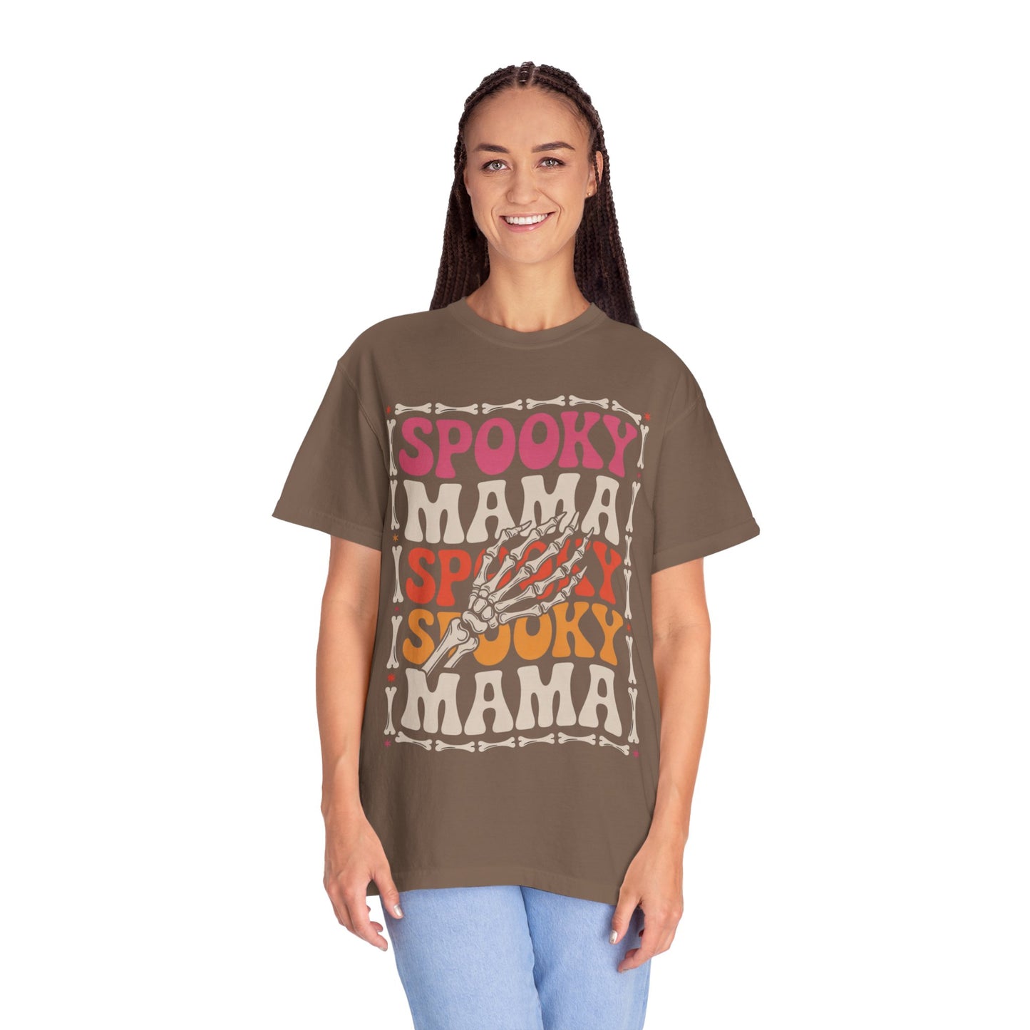 Spooky Mama Tee – Retro Halloween Skeleton Shirt