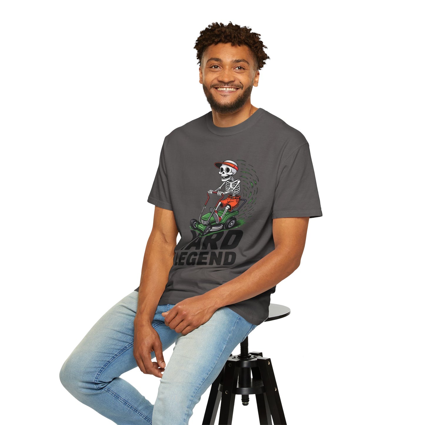 Yard Legend Skeleton Tee – Funny Lawn Mowing Comfort Colors T-Shirt