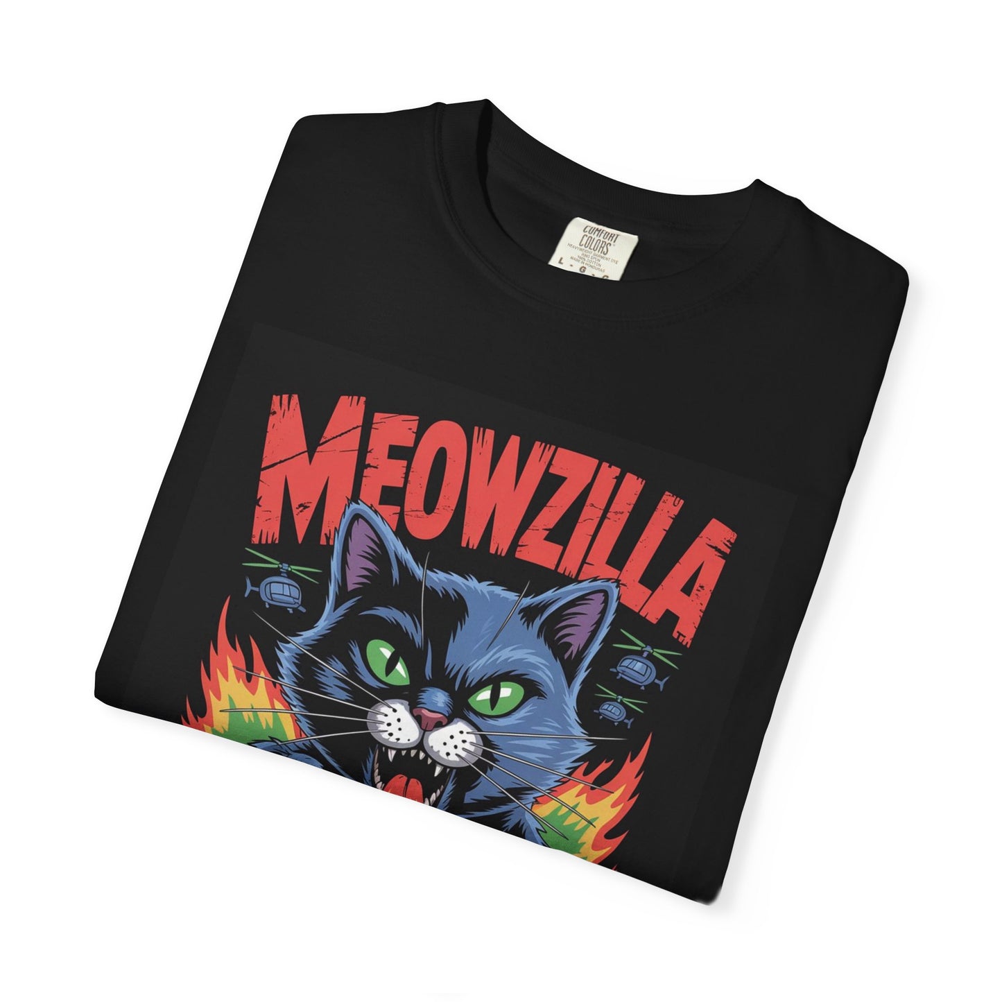 Meowzilla Tee – Retro Cat Kaiju Comfort Colors T-Shirt