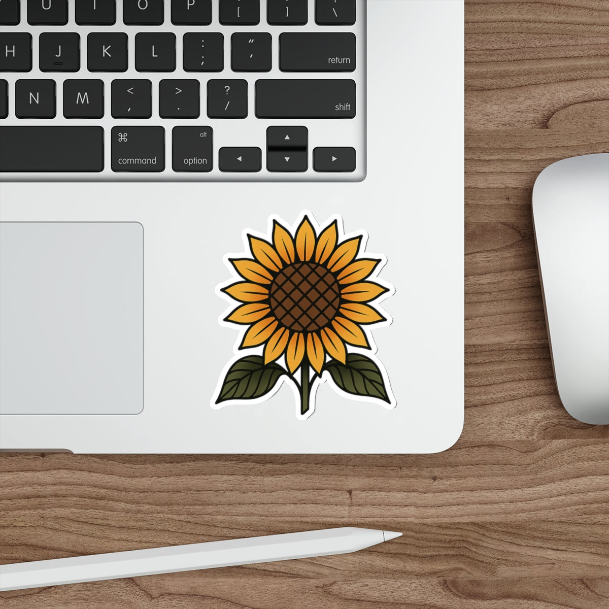 Sunflower Tattoo Sticker – Bold Flash Floral Vinyl Decal