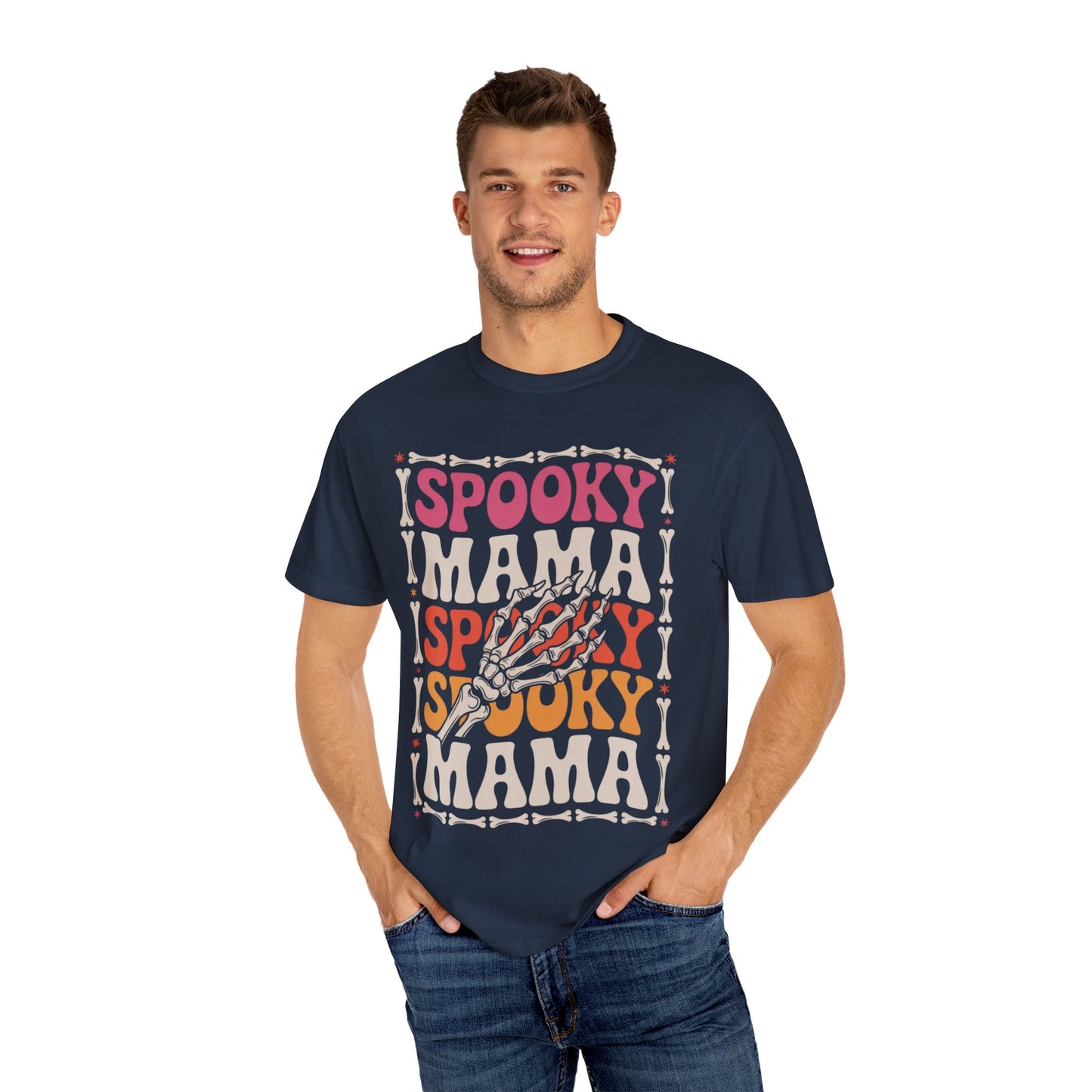 Spooky Mama Tee – Retro Halloween Skeleton Shirt