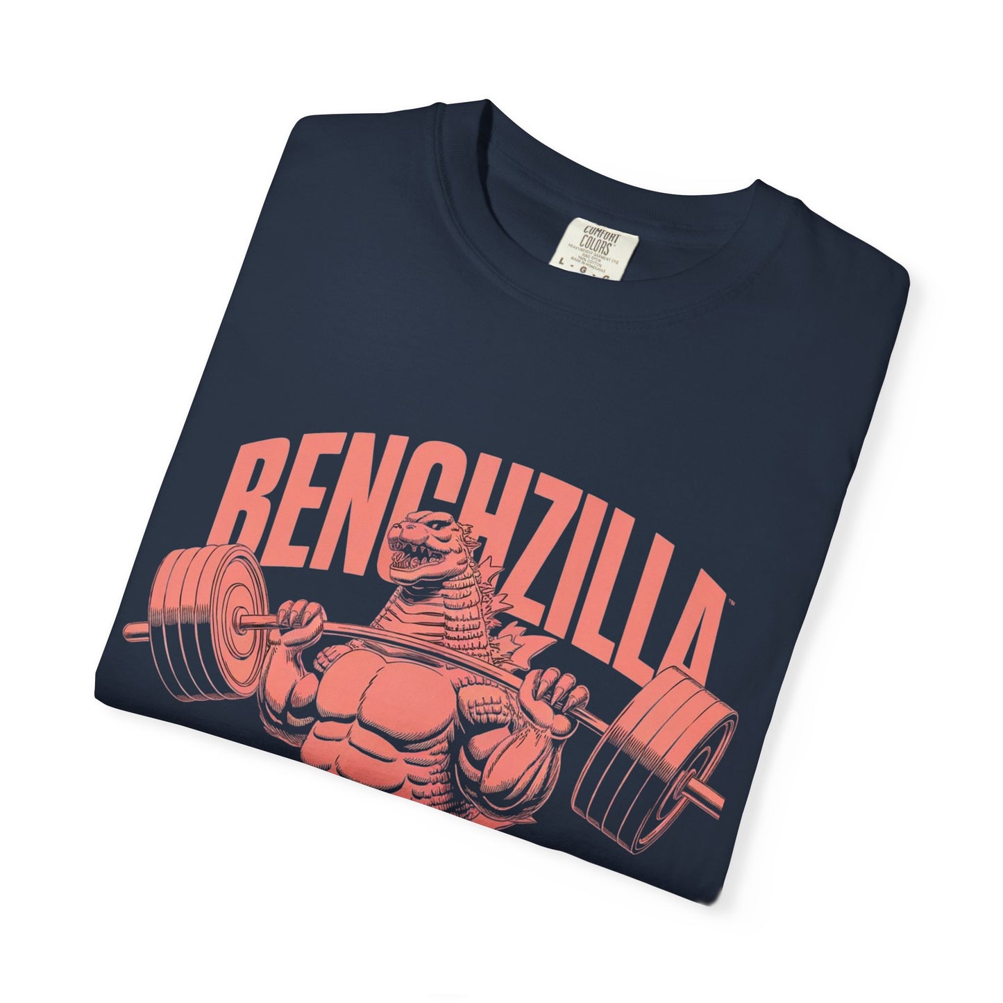 Benchzilla Gym Tee – Godzilla Lifting Parody Shirt
