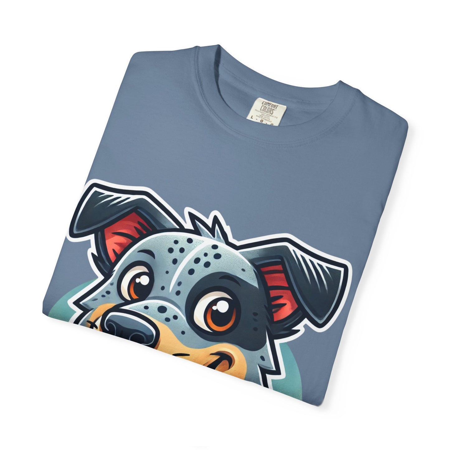 Comfort Colors Unisex Garment-Dyed T-Shirt | Hand-Drawn Blue Heeler (Australian Cattle Dog) Graphic Tee