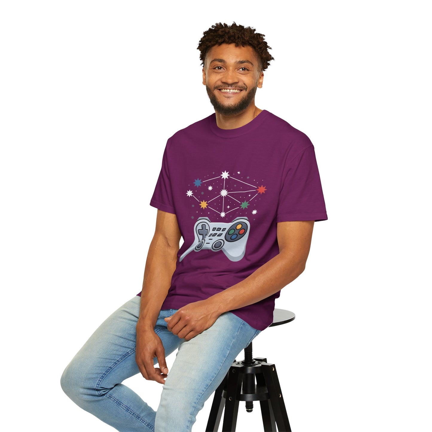 Game Galaxy Tee – Cosmic Gaming Controller Comfort Colors T-Shirt