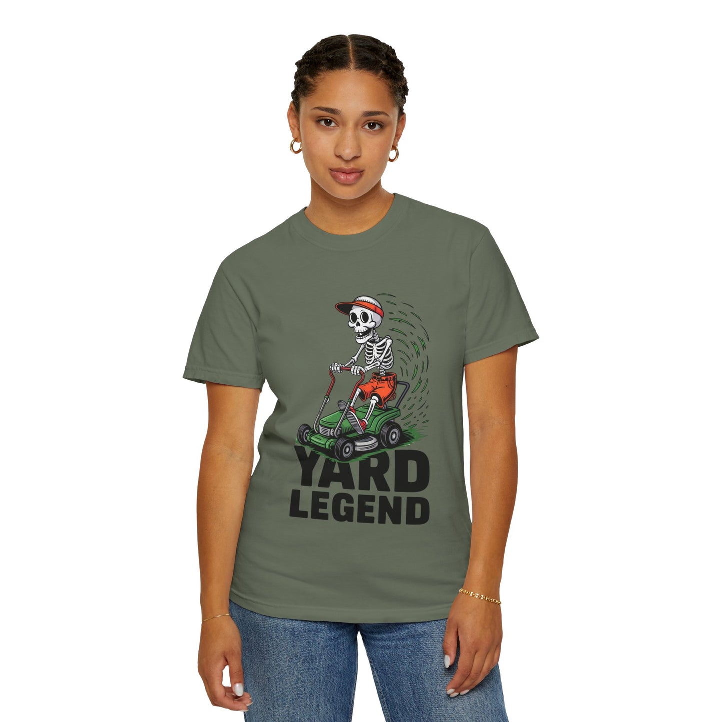 Yard Legend Skeleton Tee – Funny Lawn Mowing Comfort Colors T-Shirt