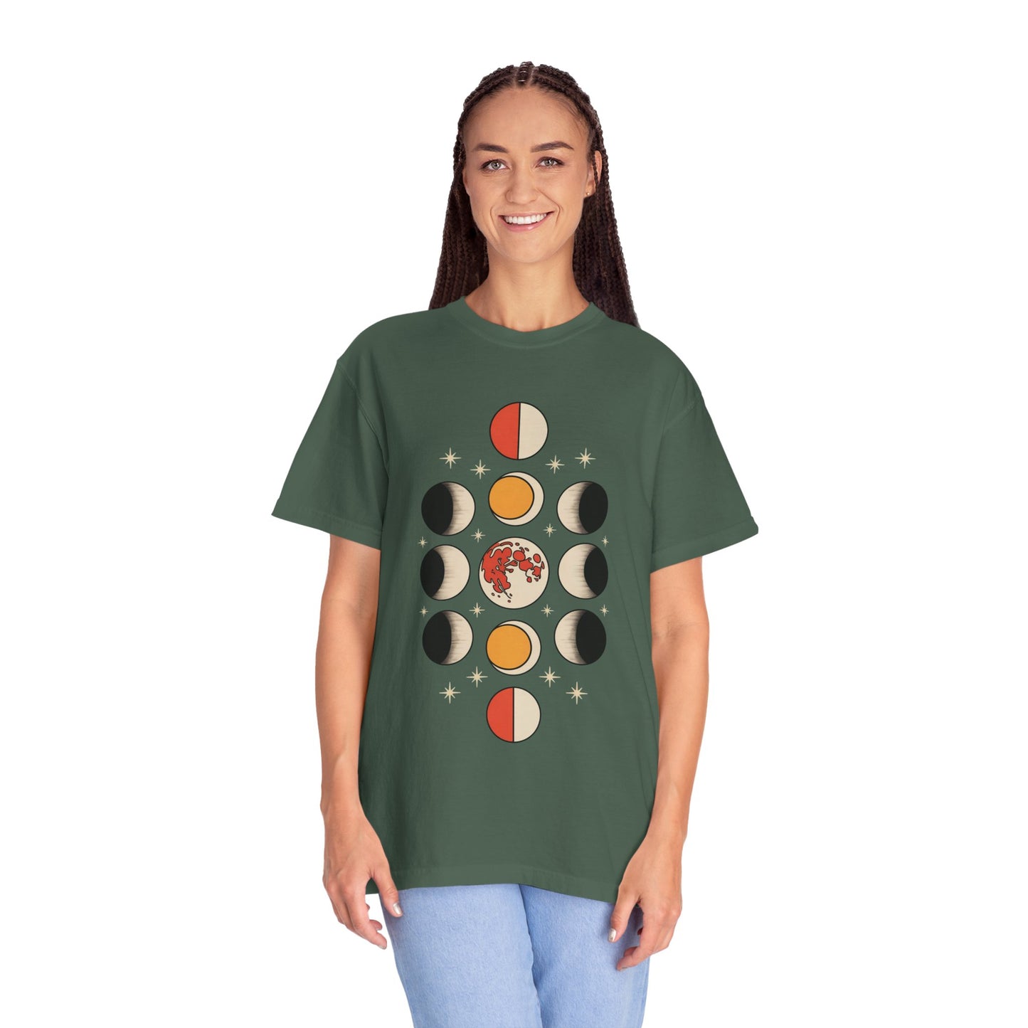 Lunar Phases Tee – Vintage Moon Cycle Graphic Shirt