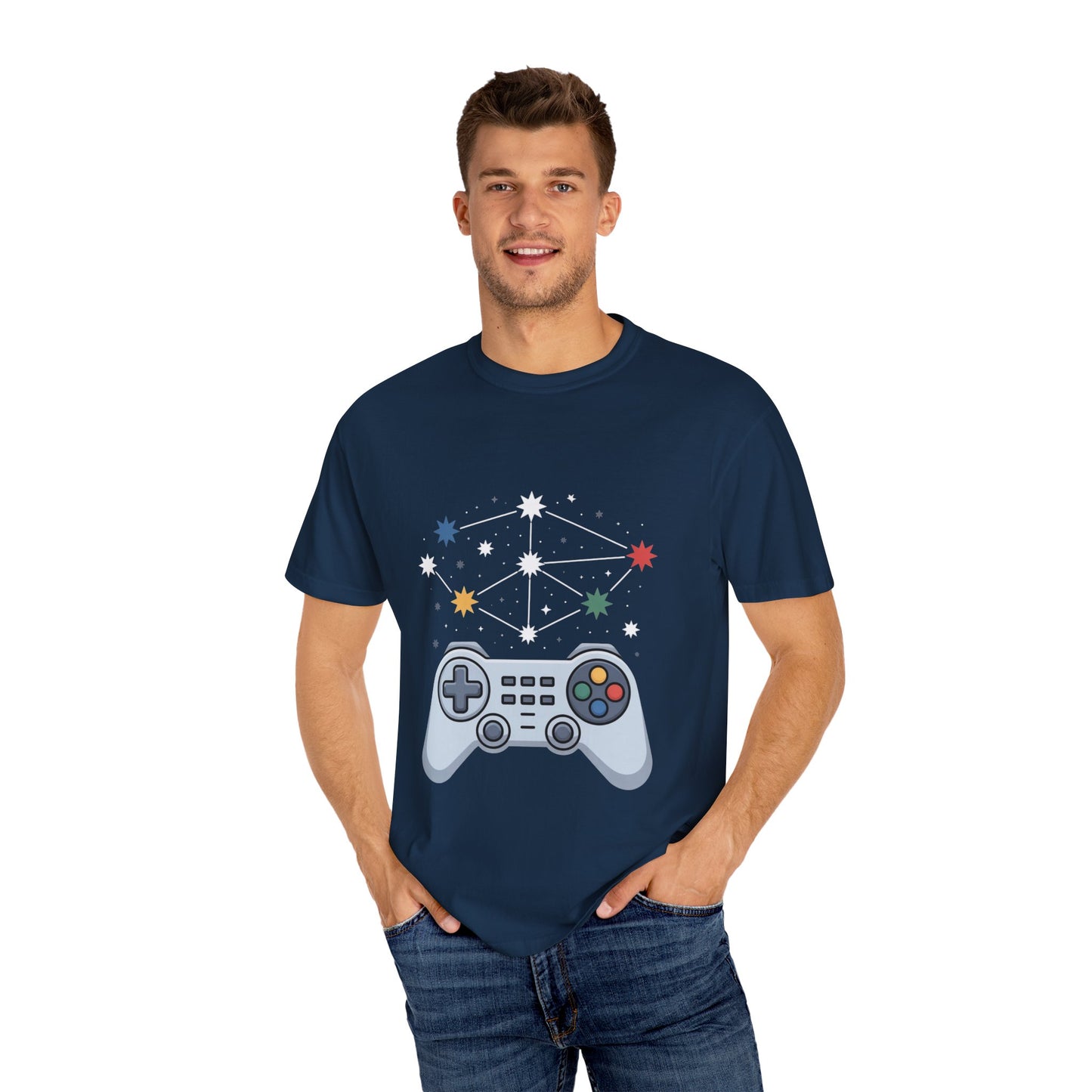 Game Galaxy Tee – Cosmic Gaming Controller Comfort Colors T-Shirt