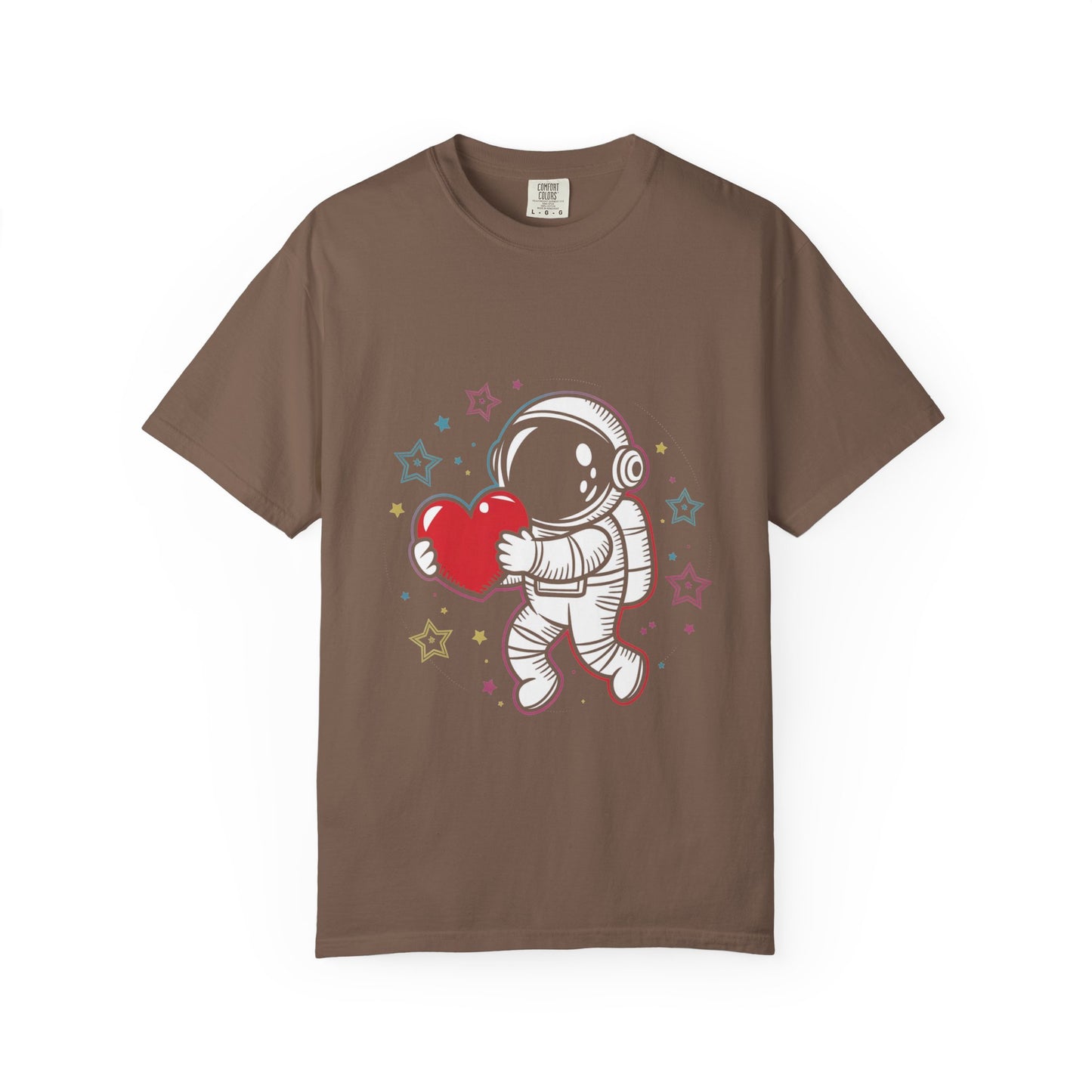 Space Love Astronaut Tee – Cute Heart and Stars Shirt