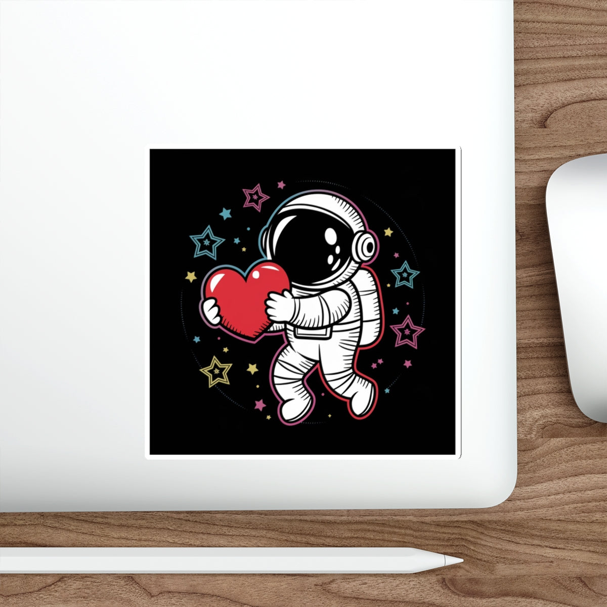 Space Love Astronaut Sticker – Die-Cut Vinyl Sticker