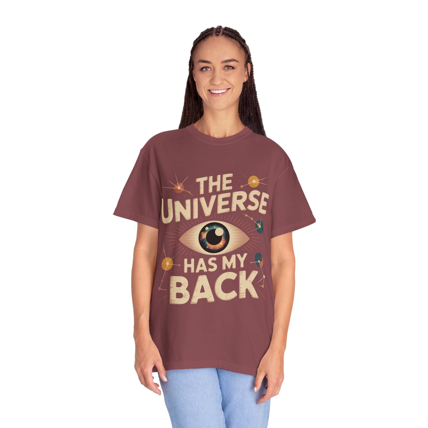 The Universe Has My Back Tee – Cosmic Eye Spiritual Comfort Colors T-Shirt