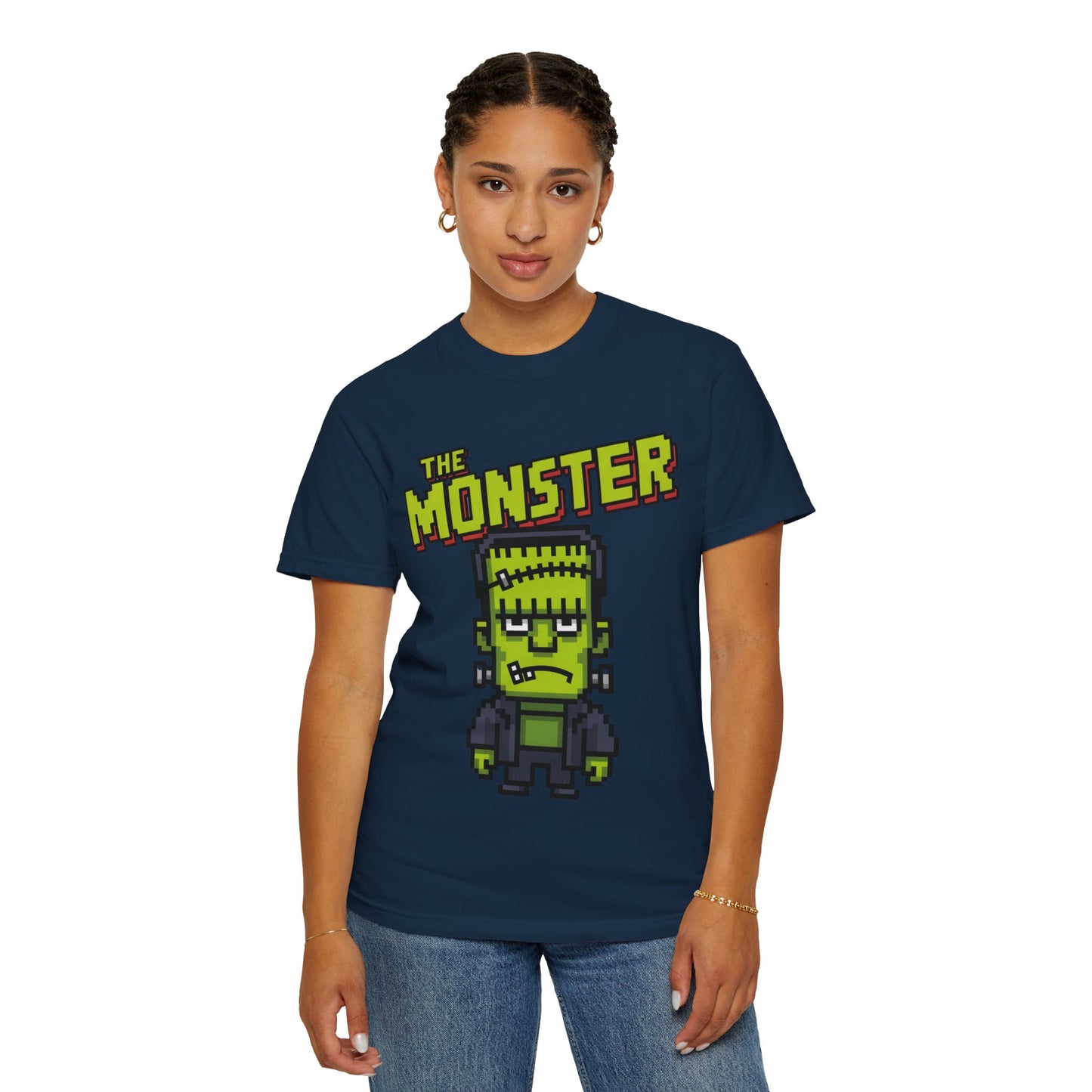 The Monster Pixel Art Tee – Retro Frankenstein Gaming Shirt