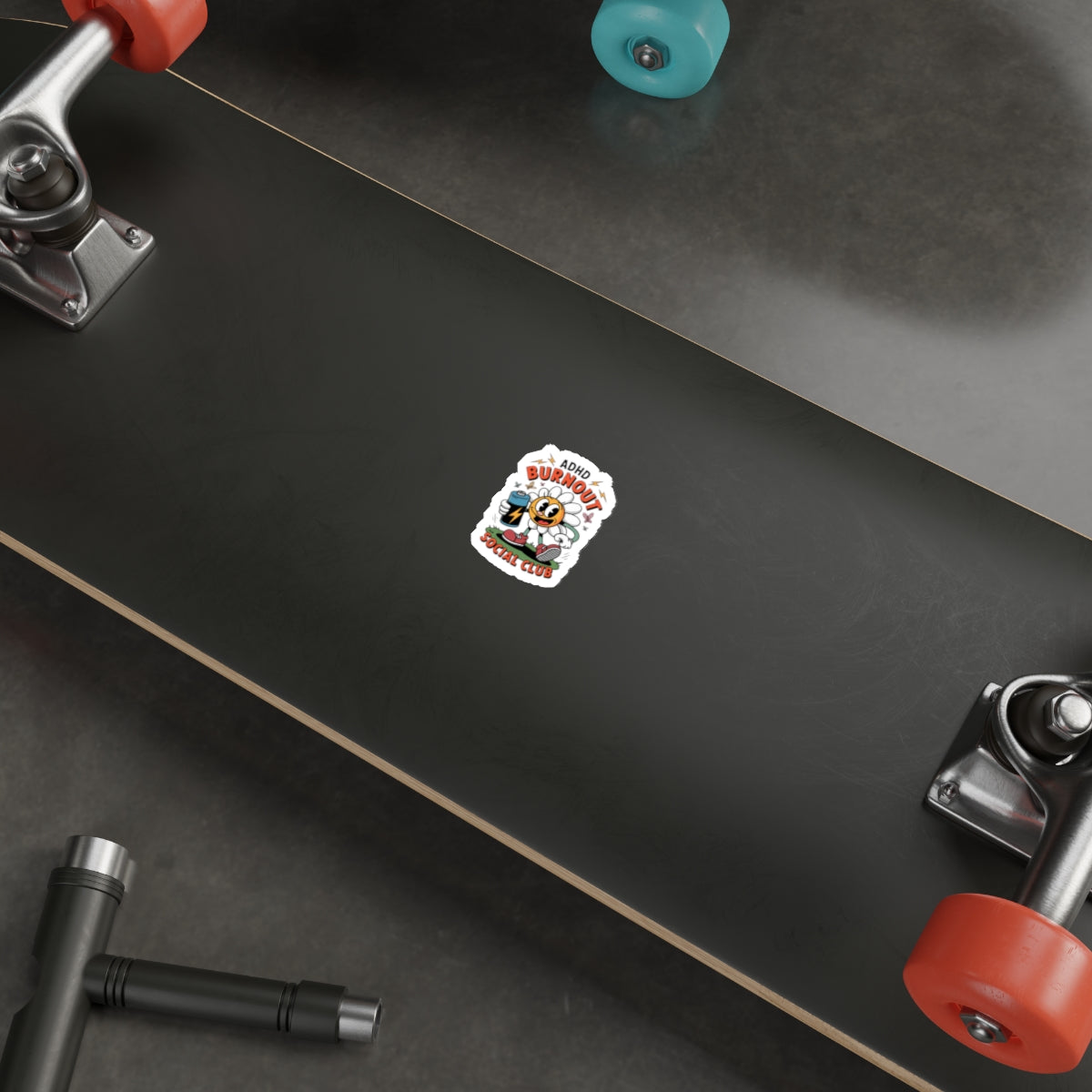 ADHD Burnout Social Club Sticker – Die-Cut Vinyl Sticker