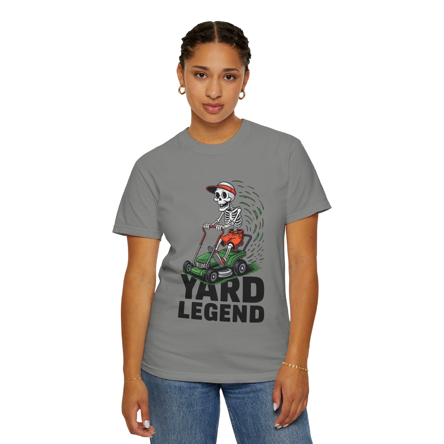 Yard Legend Skeleton Tee – Funny Lawn Mowing Comfort Colors T-Shirt